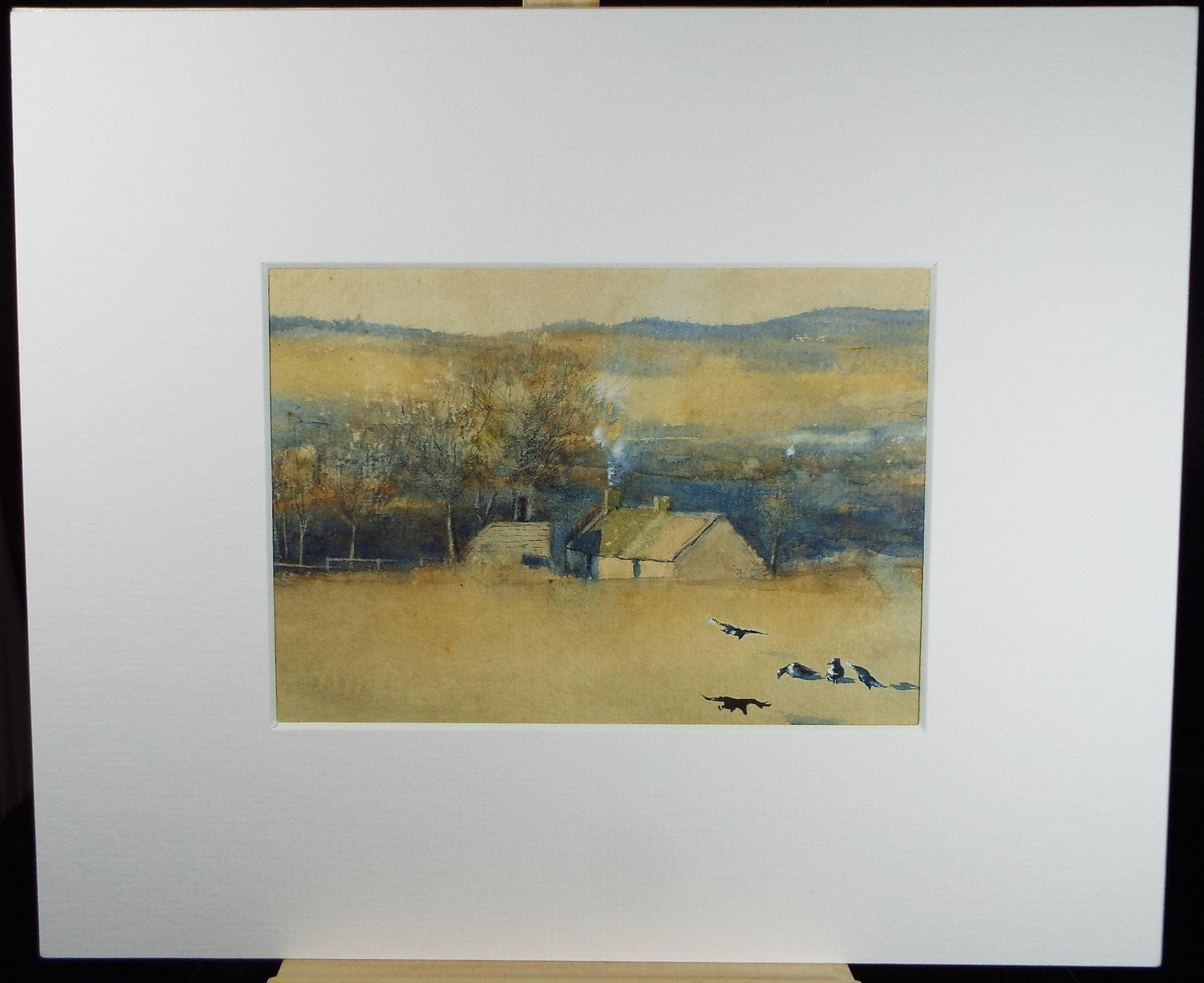 Original Watercolour, 'The Homestead', Early 20th Century, Artist Unknown