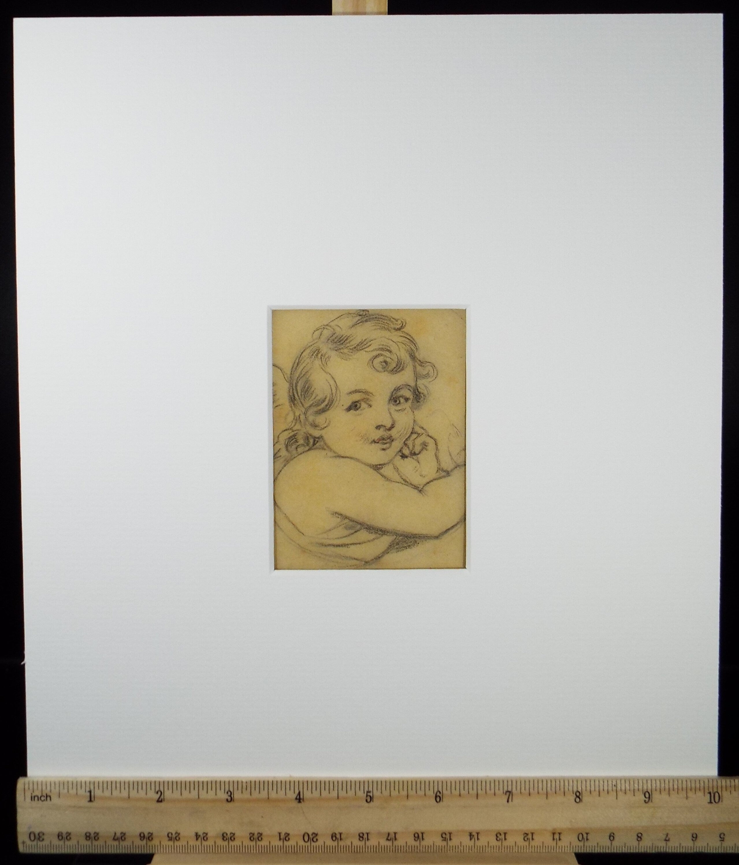 Original Pencil Drawing,'Portrait of a Child', John Wood (1801-1870)