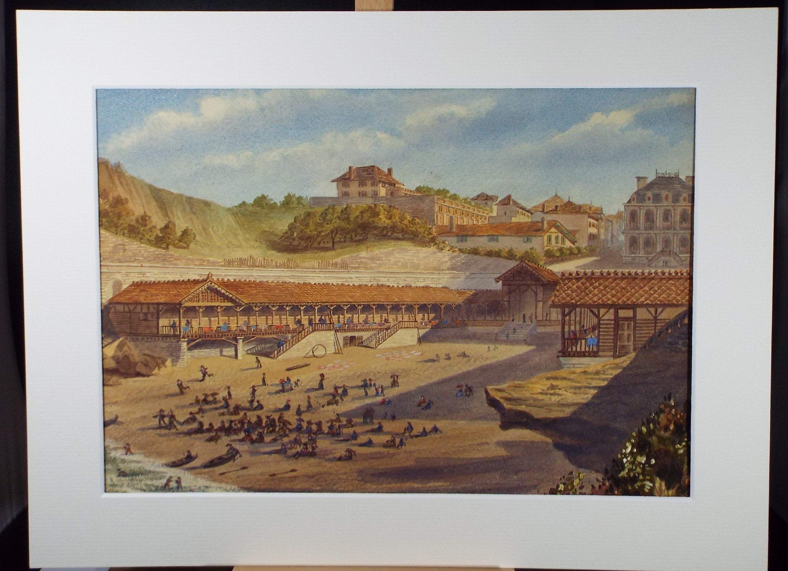 Original Watercolour, 'Biarritz', c1880, A Elliott