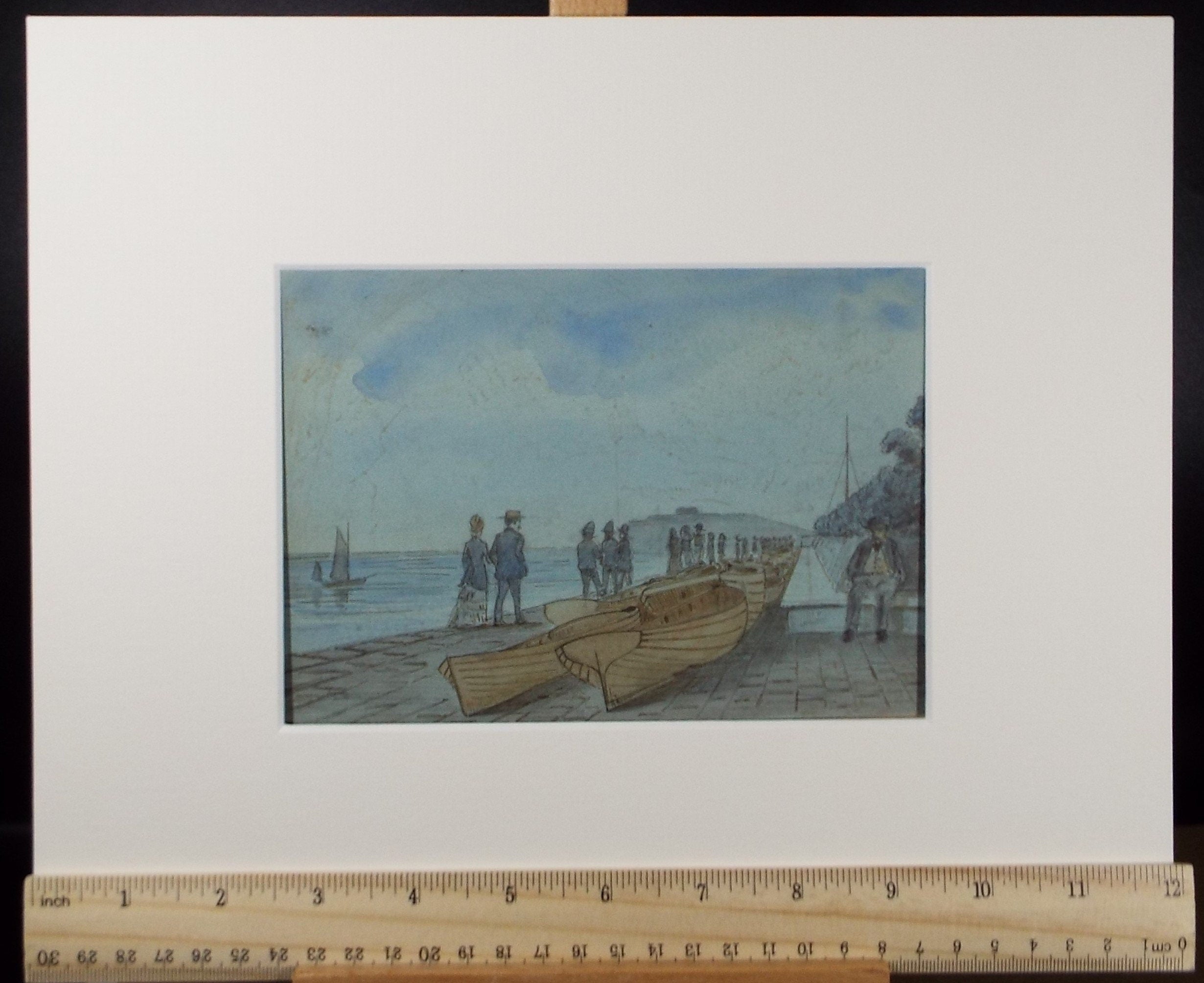 Original Watercolour, ' Eastbourne', circa 1880's, Unknown Artist