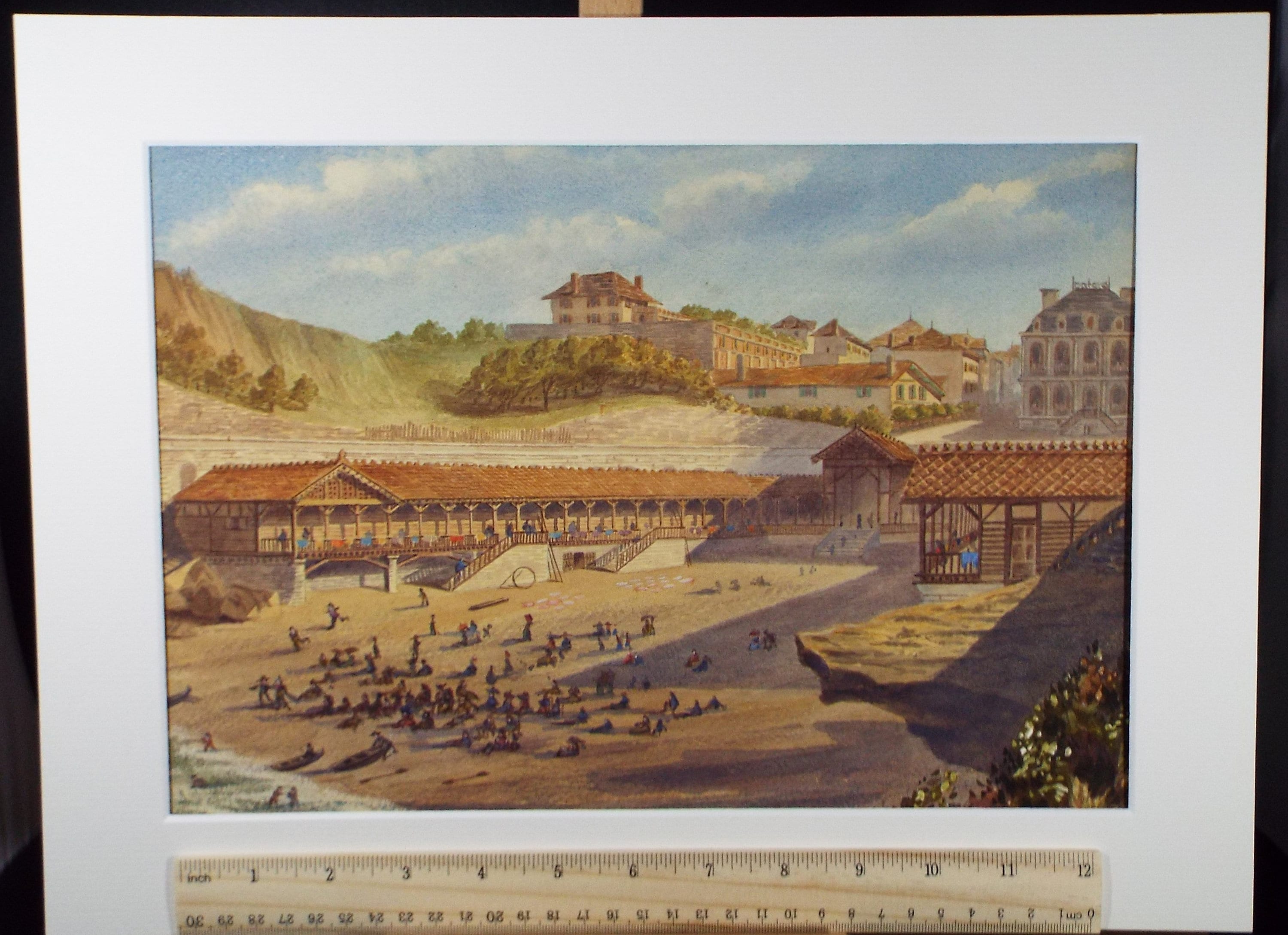 Original Watercolour, 'Biarritz', c1880, A Elliott