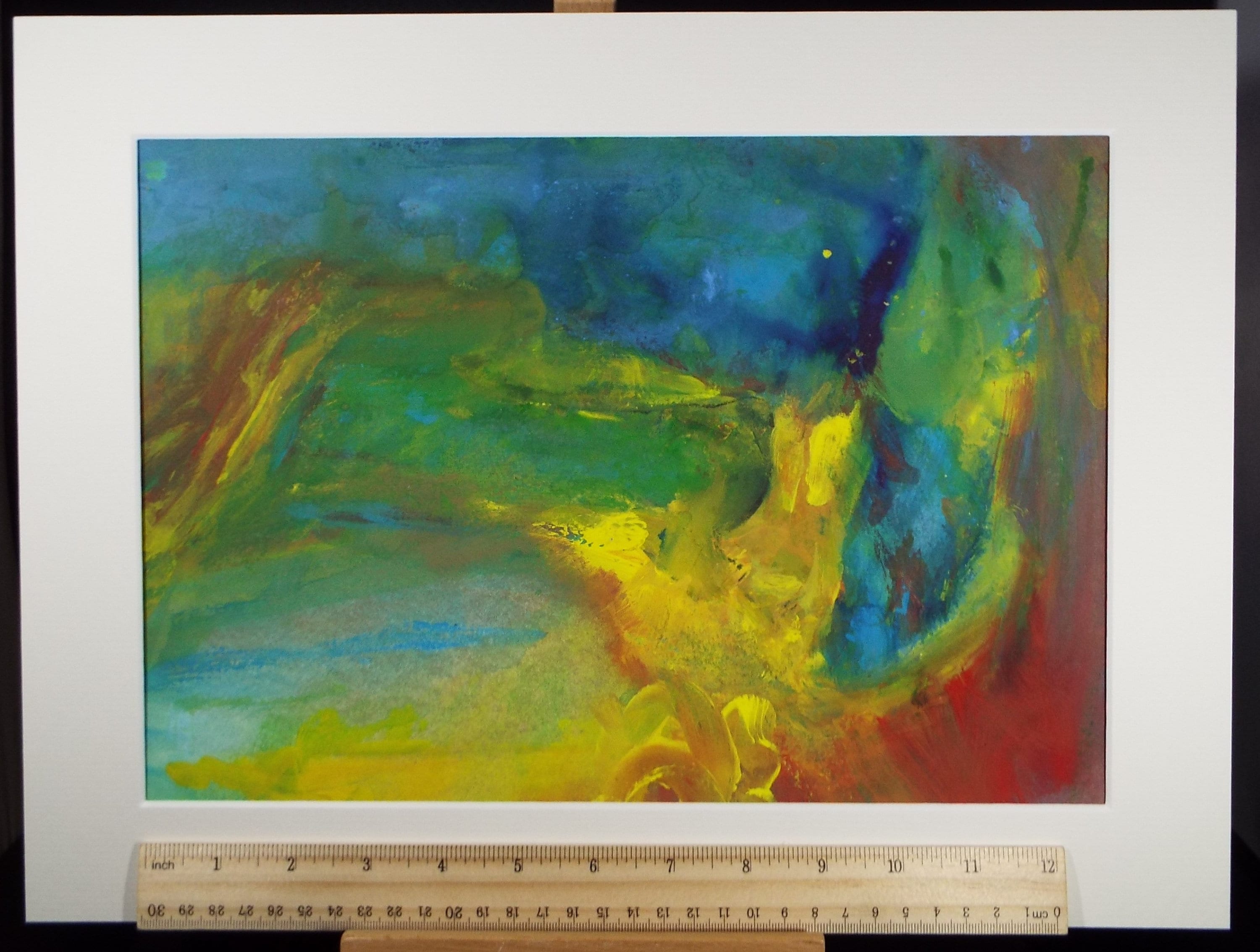 Original Watercolour & Gouache, 'Abstract Sky Study',Circa 1980's, Artist Unknown