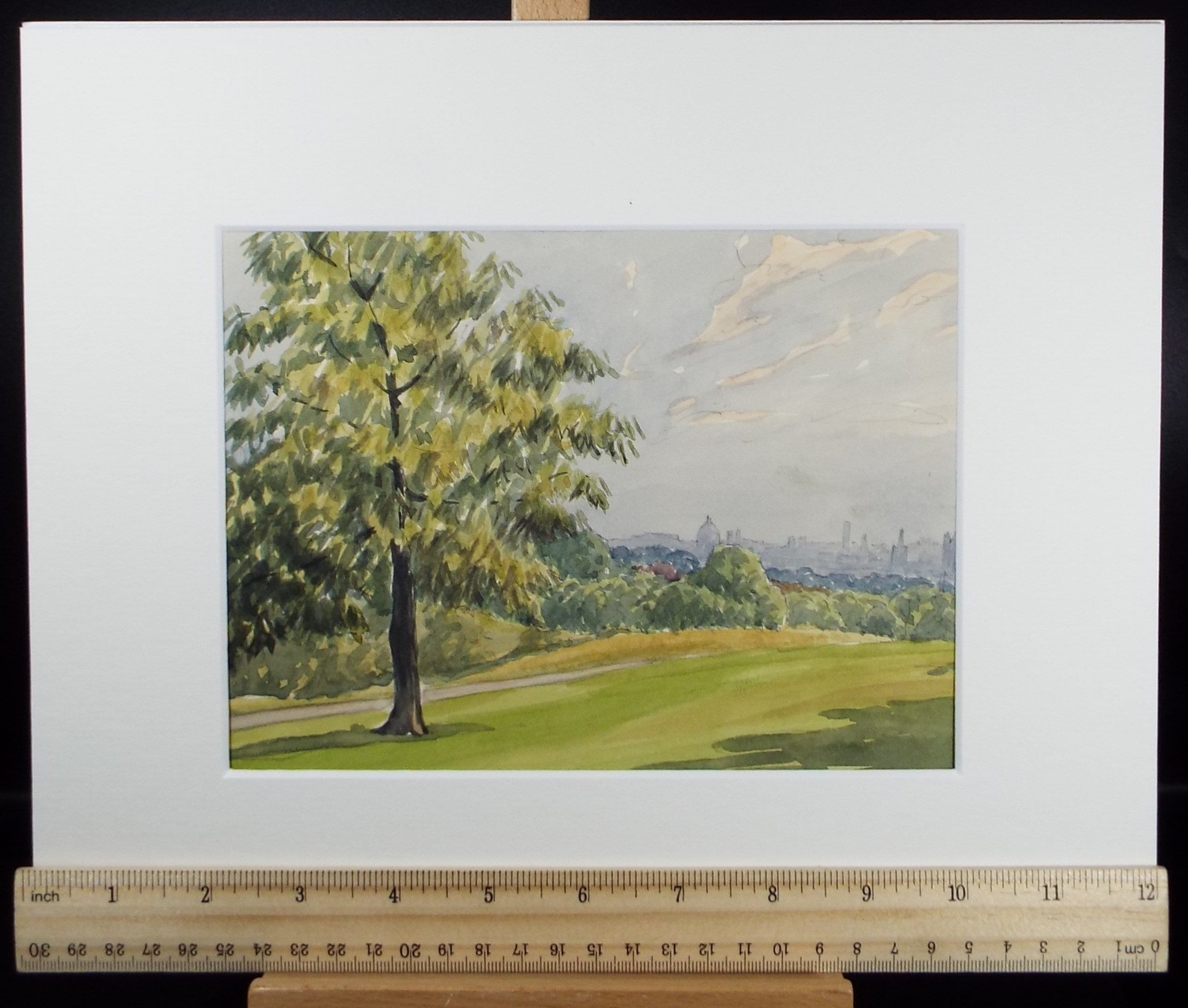 Original Watercolour, 'View from the Heath', George Godfrey, Dated 1957