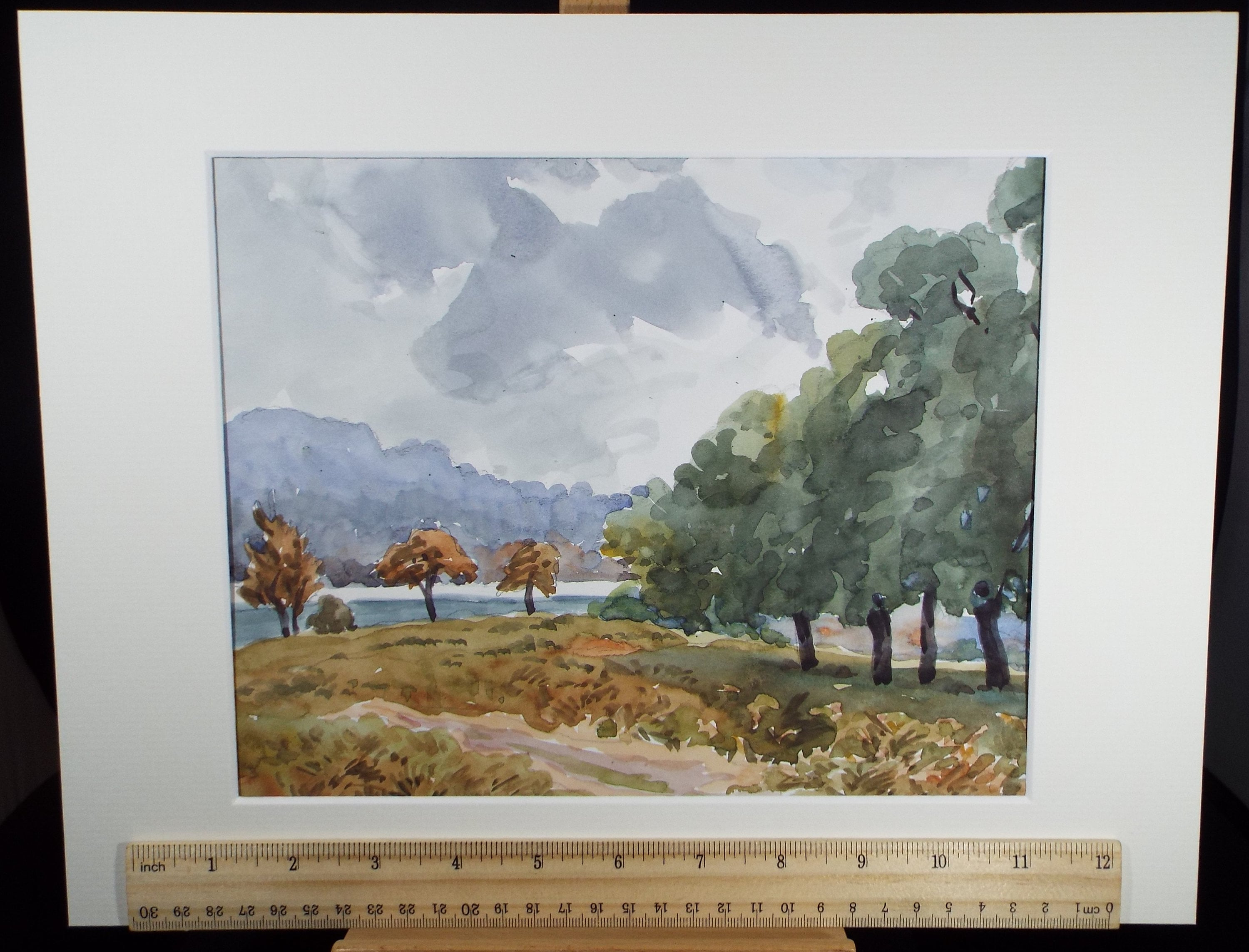 Original Watercolour, 'Autumn Landscape', George Godfrey, circa 1960's