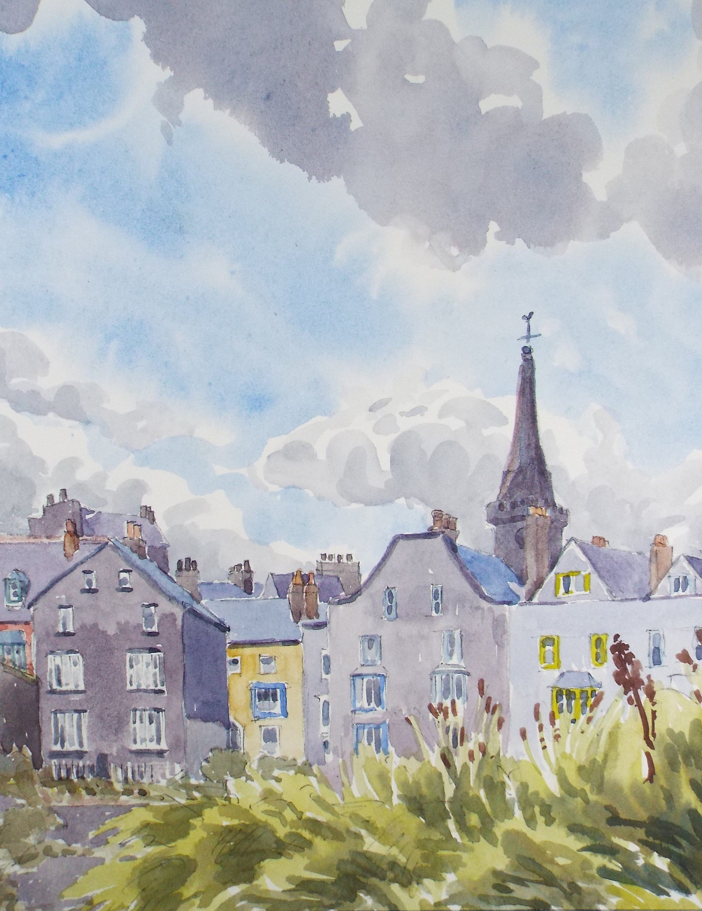 Original Watercolour, 'Tenby', George Godfrey, Dated 1963