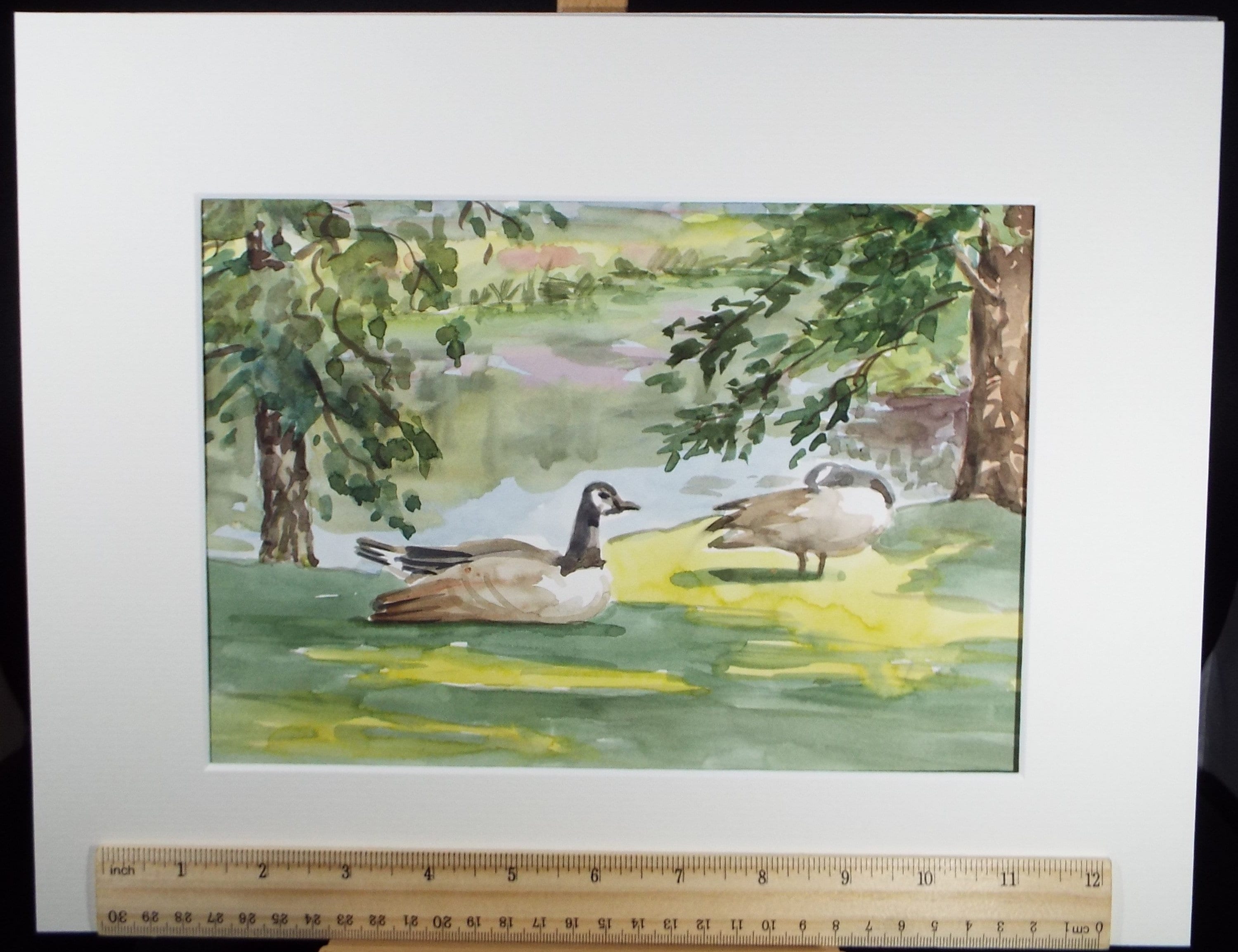 Original Watercolour, 'Study Canada Geese', George Godfrey, circa 1970's