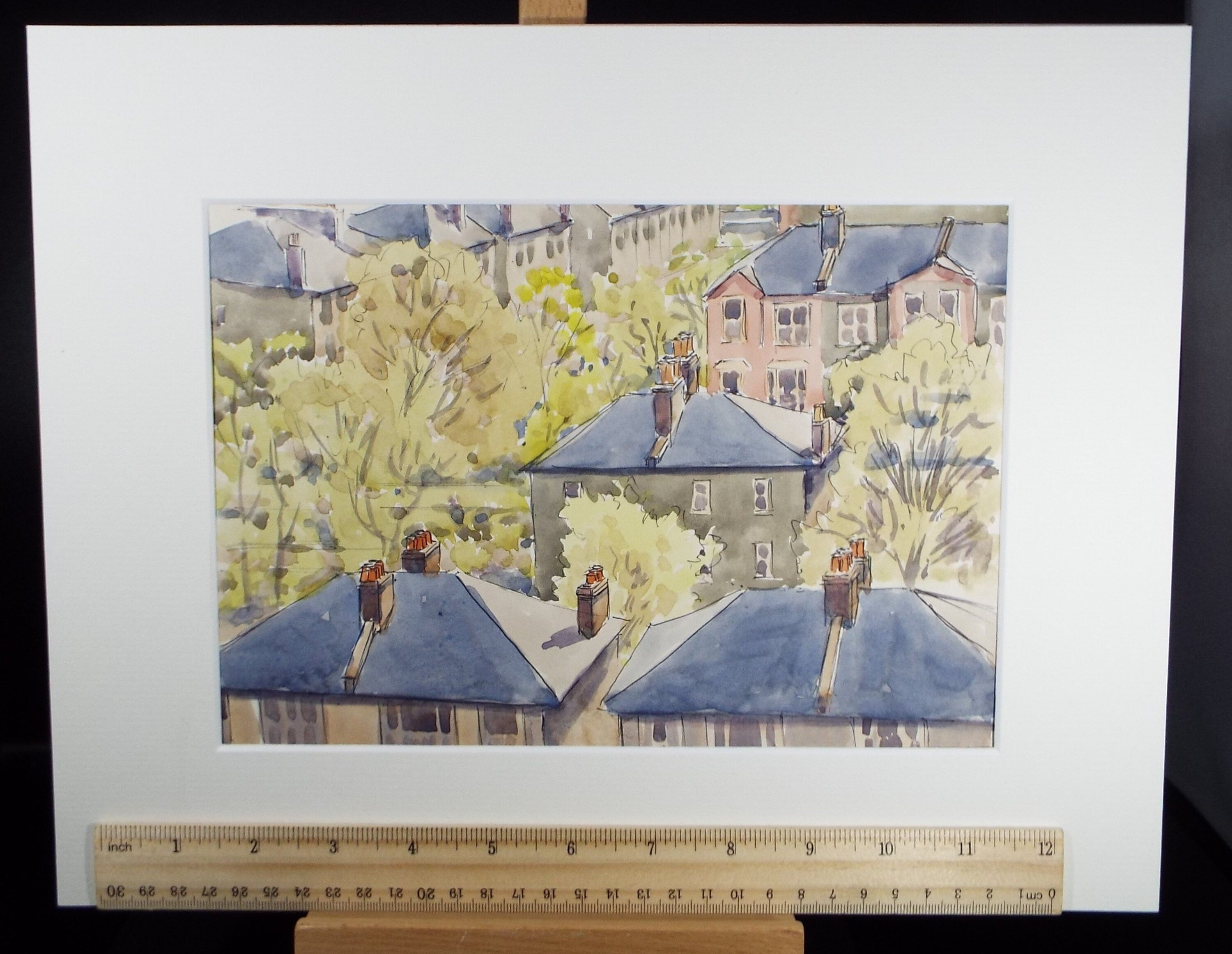 Original Watercolour, 'Suburbia', George Godfrey (20th Century, Scottish), Circa 1960's