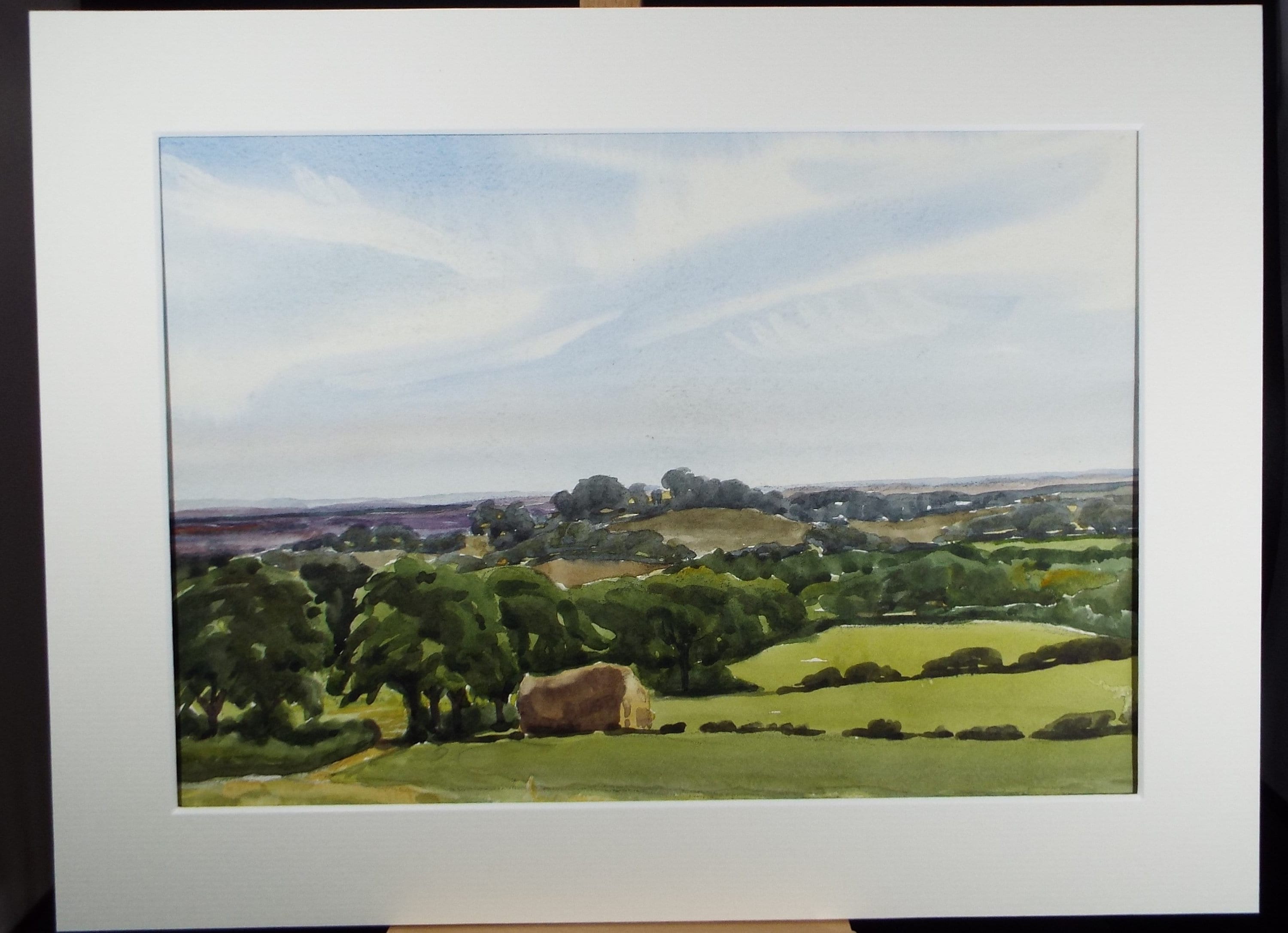 Original Watercolour, 'A Green Landscape', George Godfrey (20th Century, Scottish), circa 1960's