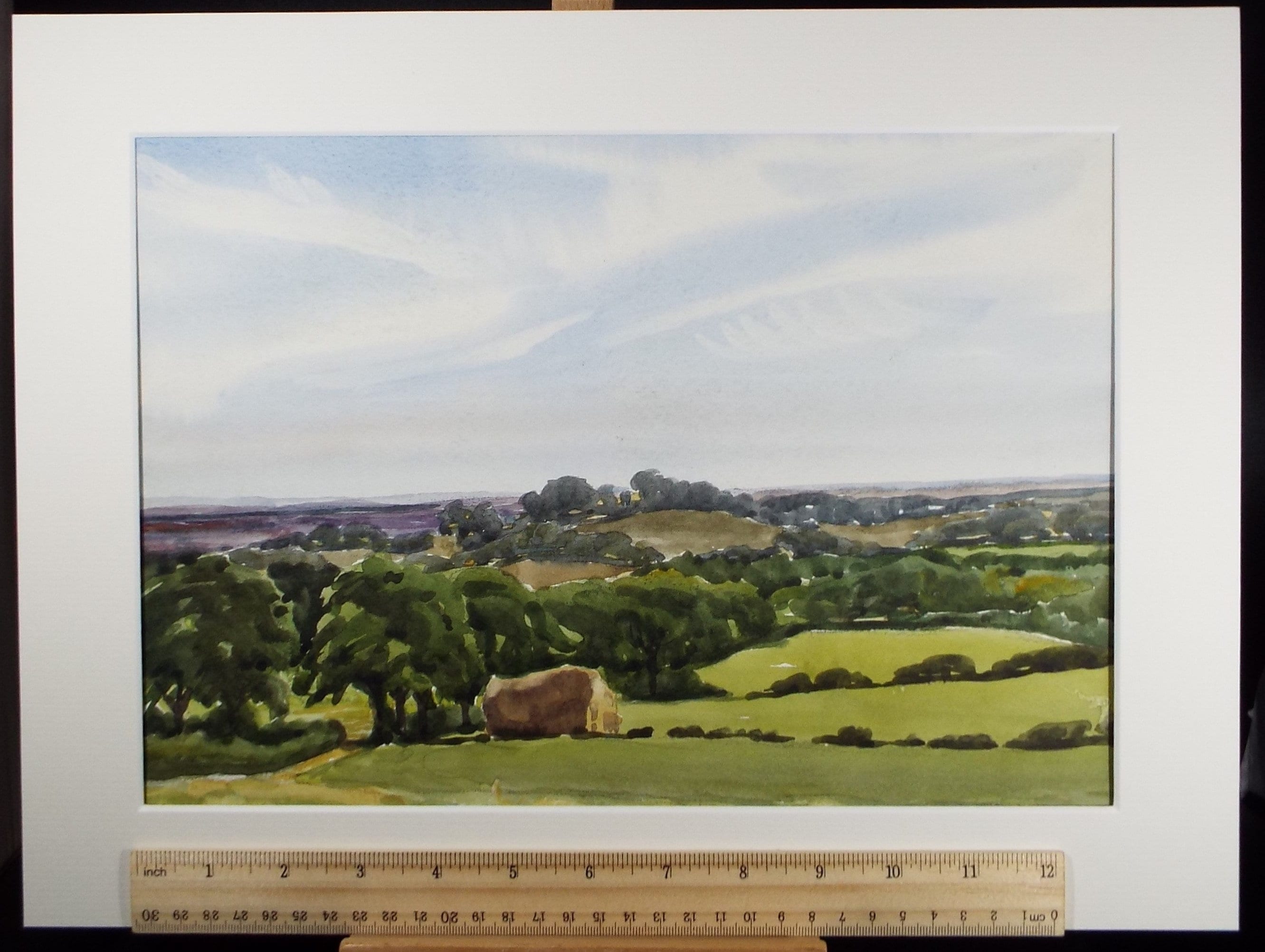 Original Watercolour, 'A Green Landscape', George Godfrey (20th Century, Scottish), circa 1960's