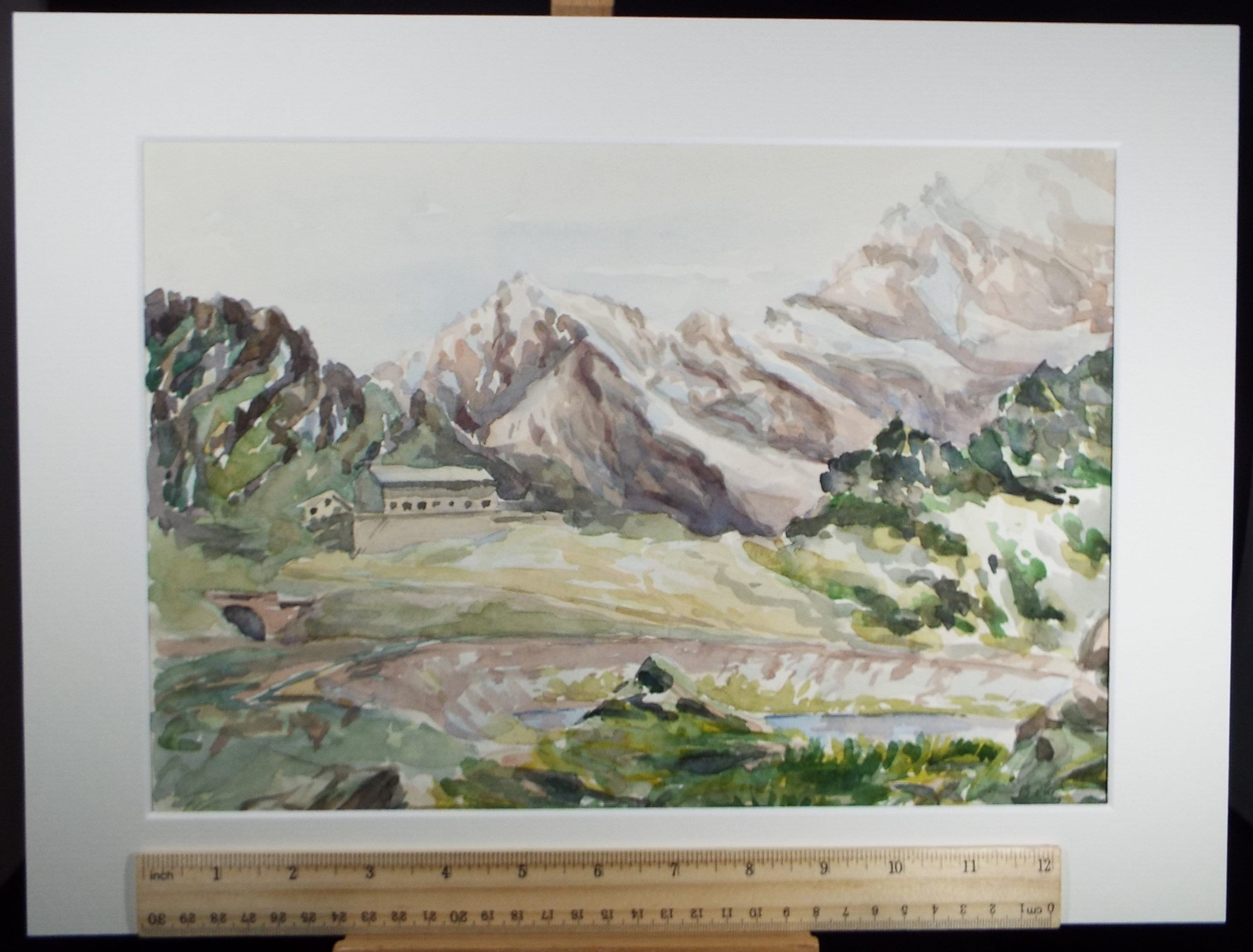 Original Watercolour, 'Alpine Pass', Michael A. Bussey (1930-2014), Circa 1950's