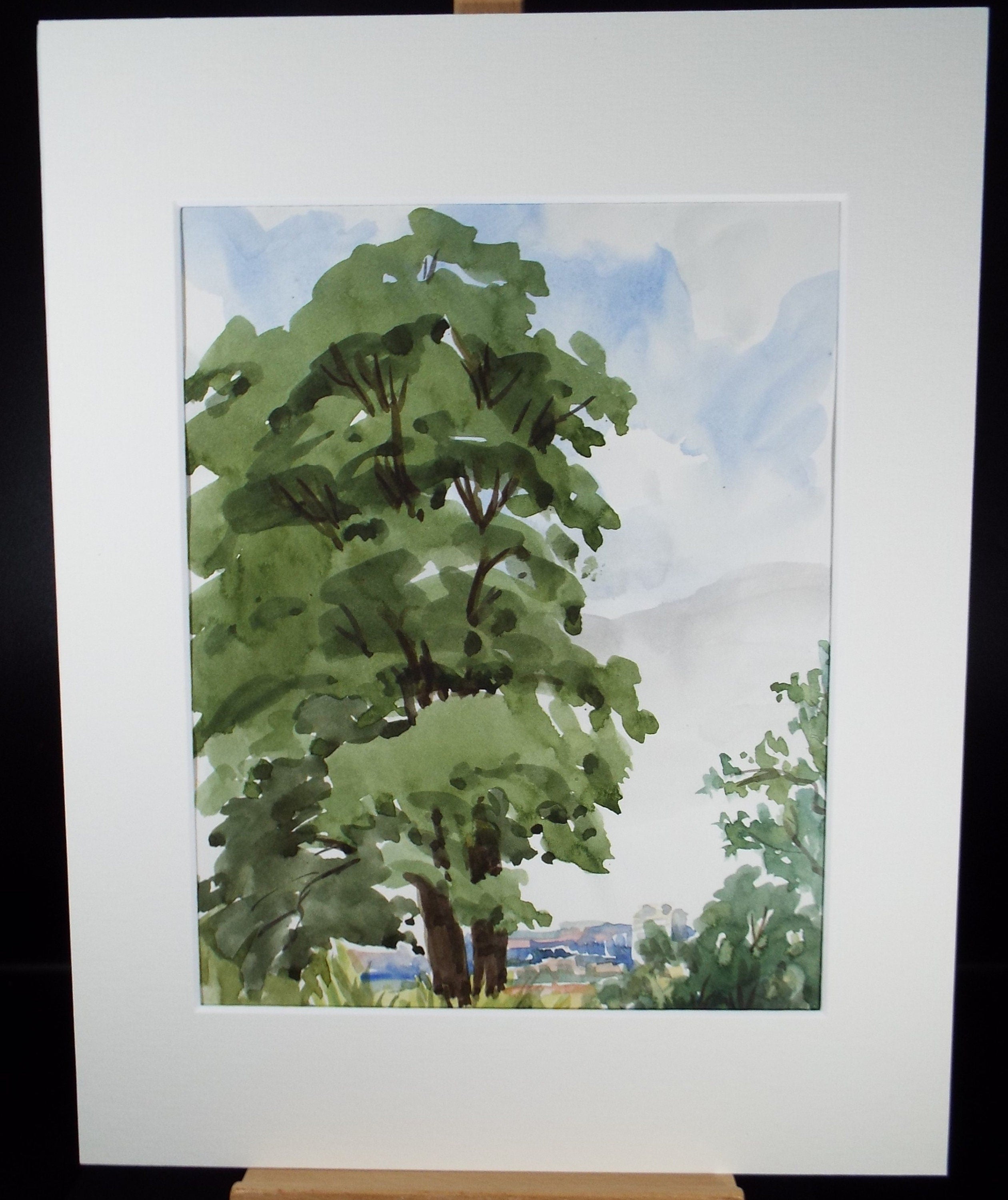 Original Watercolour, 'Kew - Tree Study', George Godfrey, circa 1970's