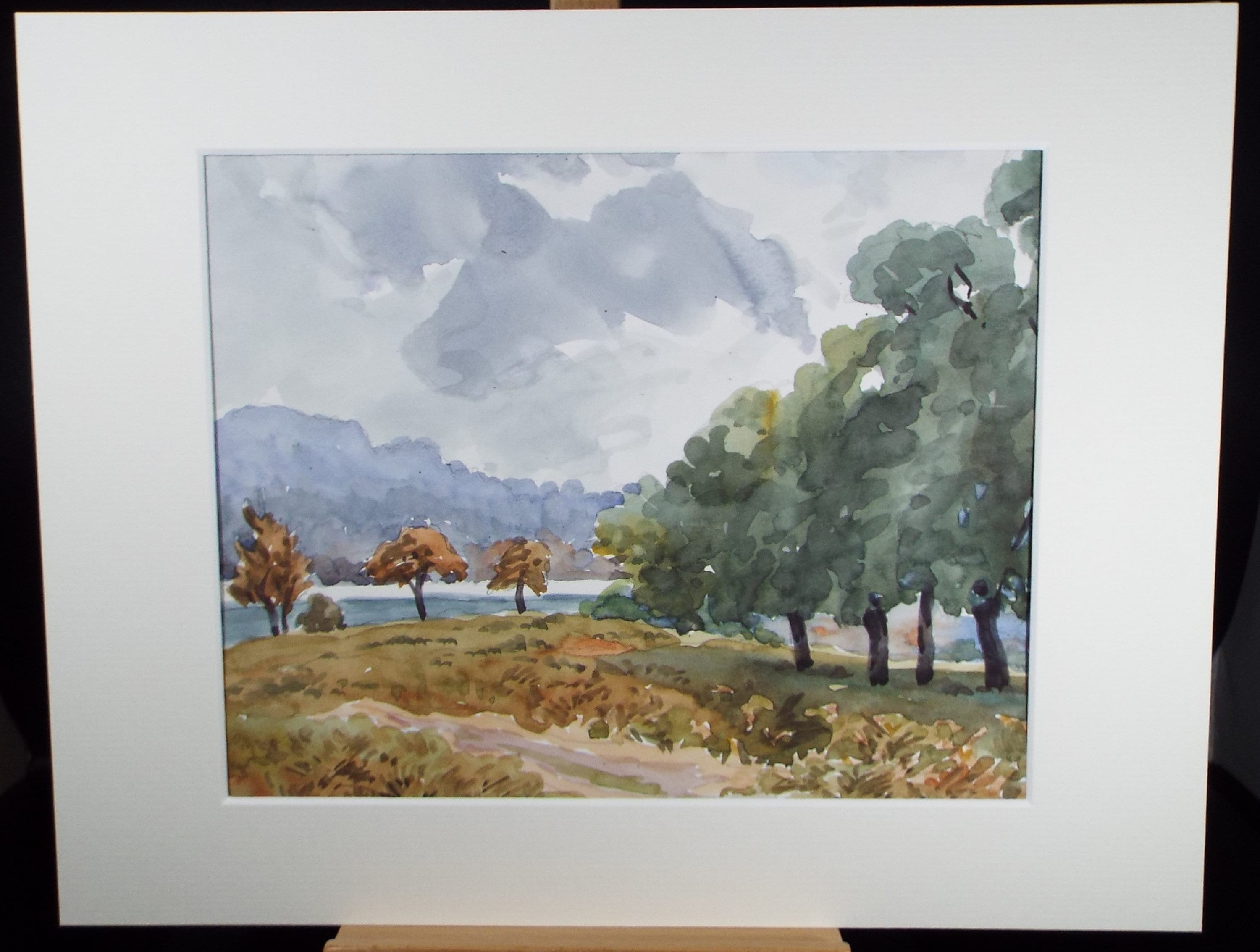 Original Watercolour, 'Autumn Landscape', George Godfrey, circa 1960's