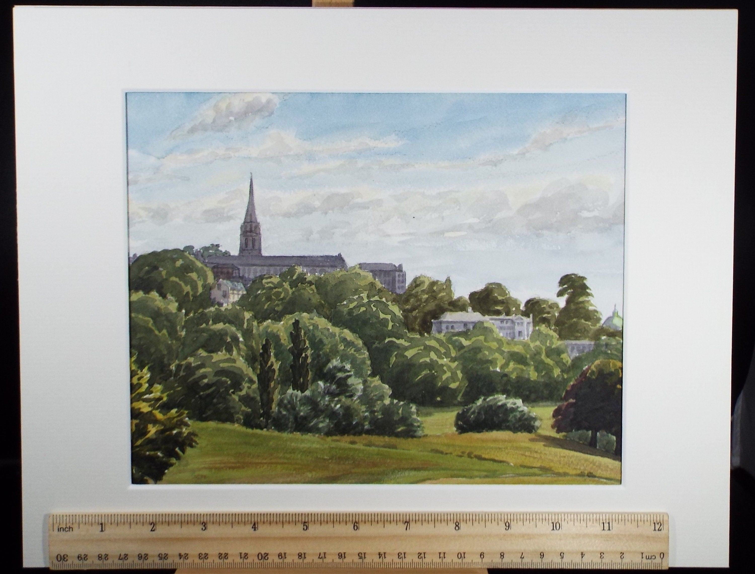 Original Watercolour, 'View from the Heath', George Godfrey, circa 1960's