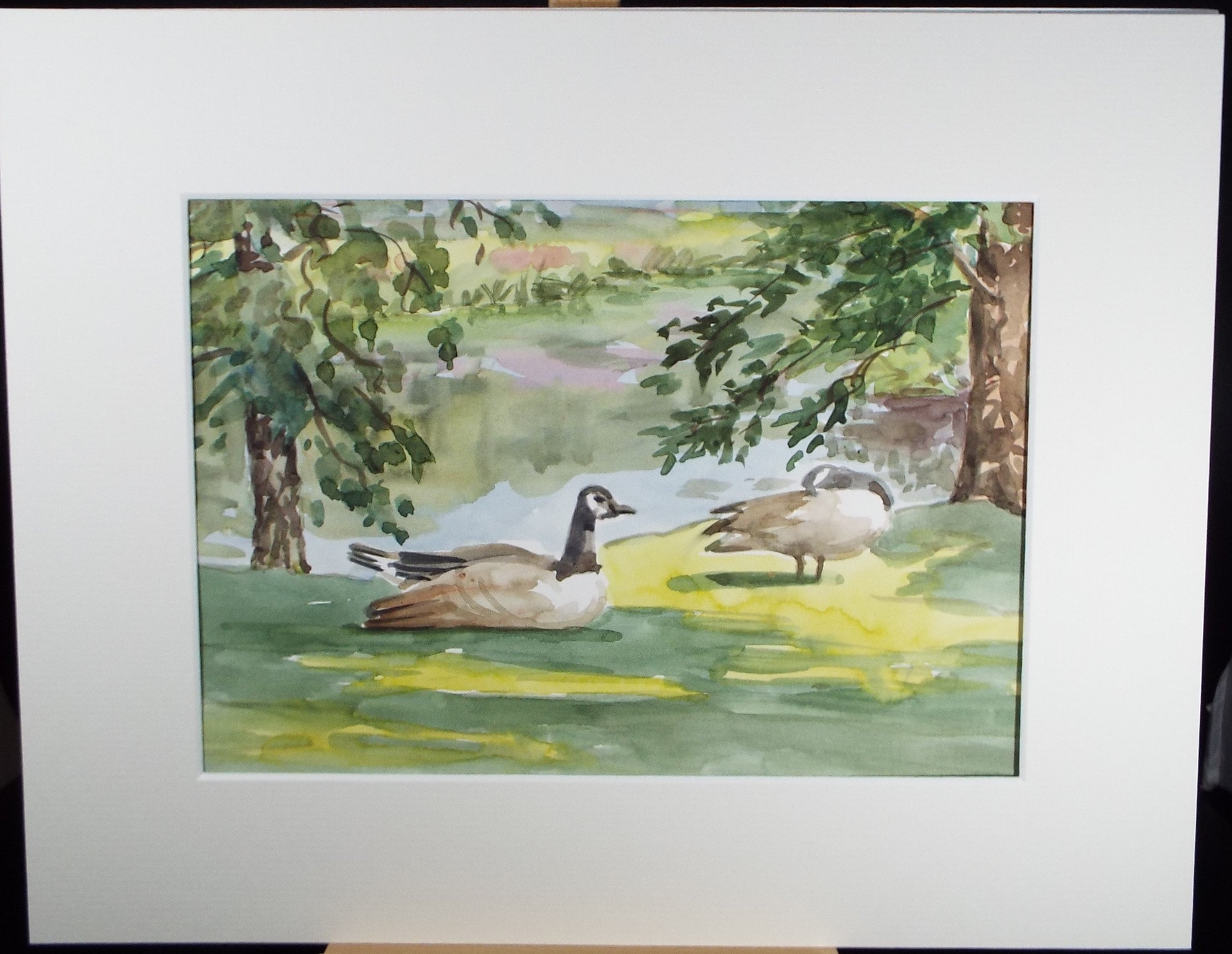 Original Watercolour, 'Study Canada Geese', George Godfrey, circa 1970's