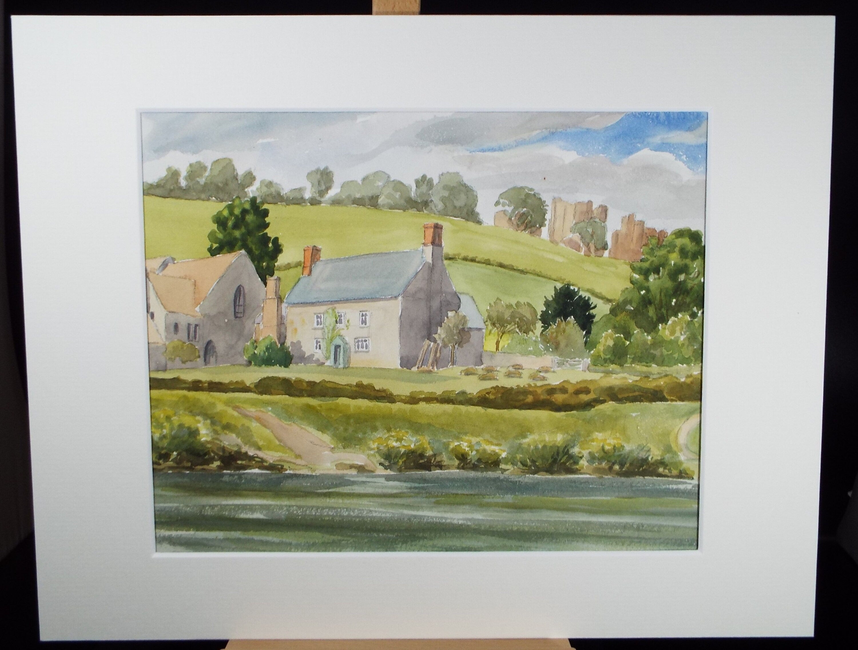 Original Watercolour, Farmhouse', George Godfrey, Circa 1960's