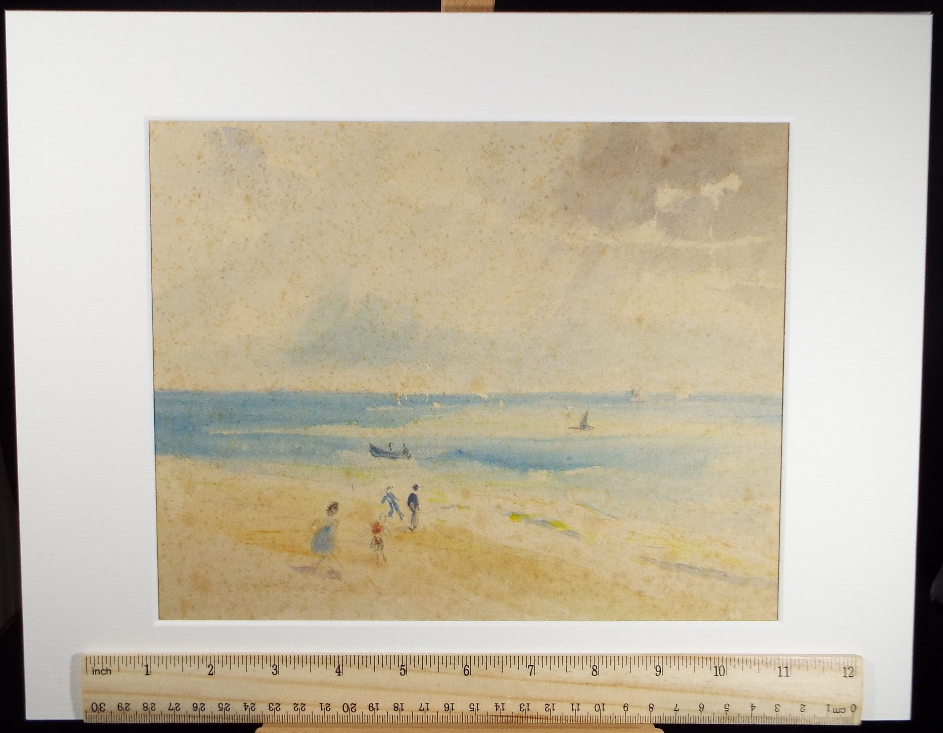 Original Watercolour, 'Figures on the Beach', Circa 1920, Robert G.D. Alexander (1875-1945)