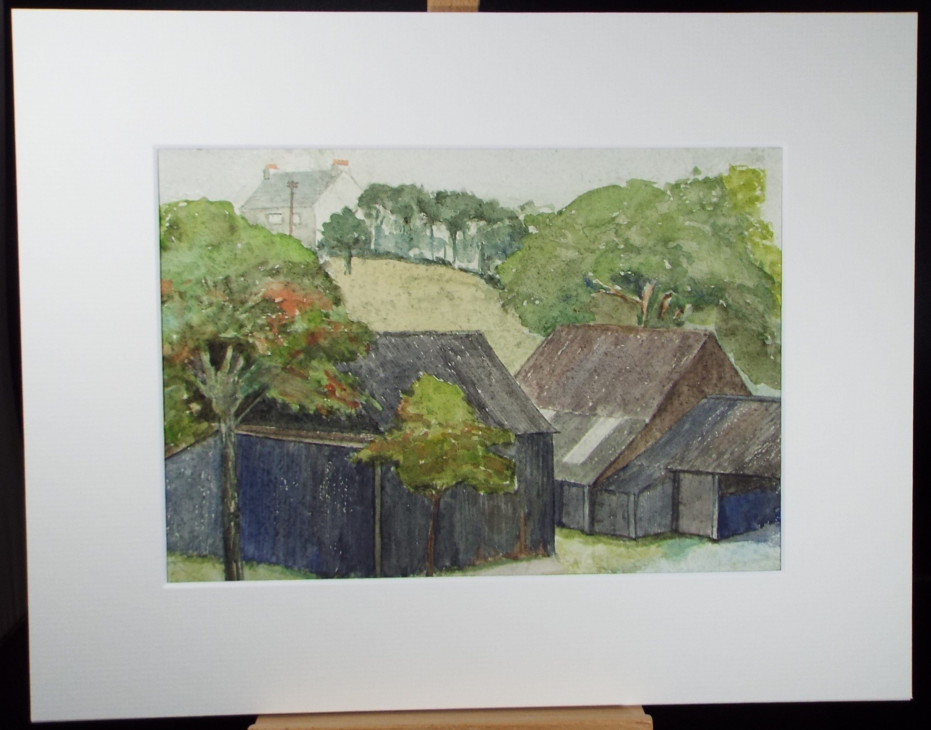 Original Watercolour on Paper, 'Country Barns', Leslie Duxbury ARCA (1921-2001), Circa 1950's