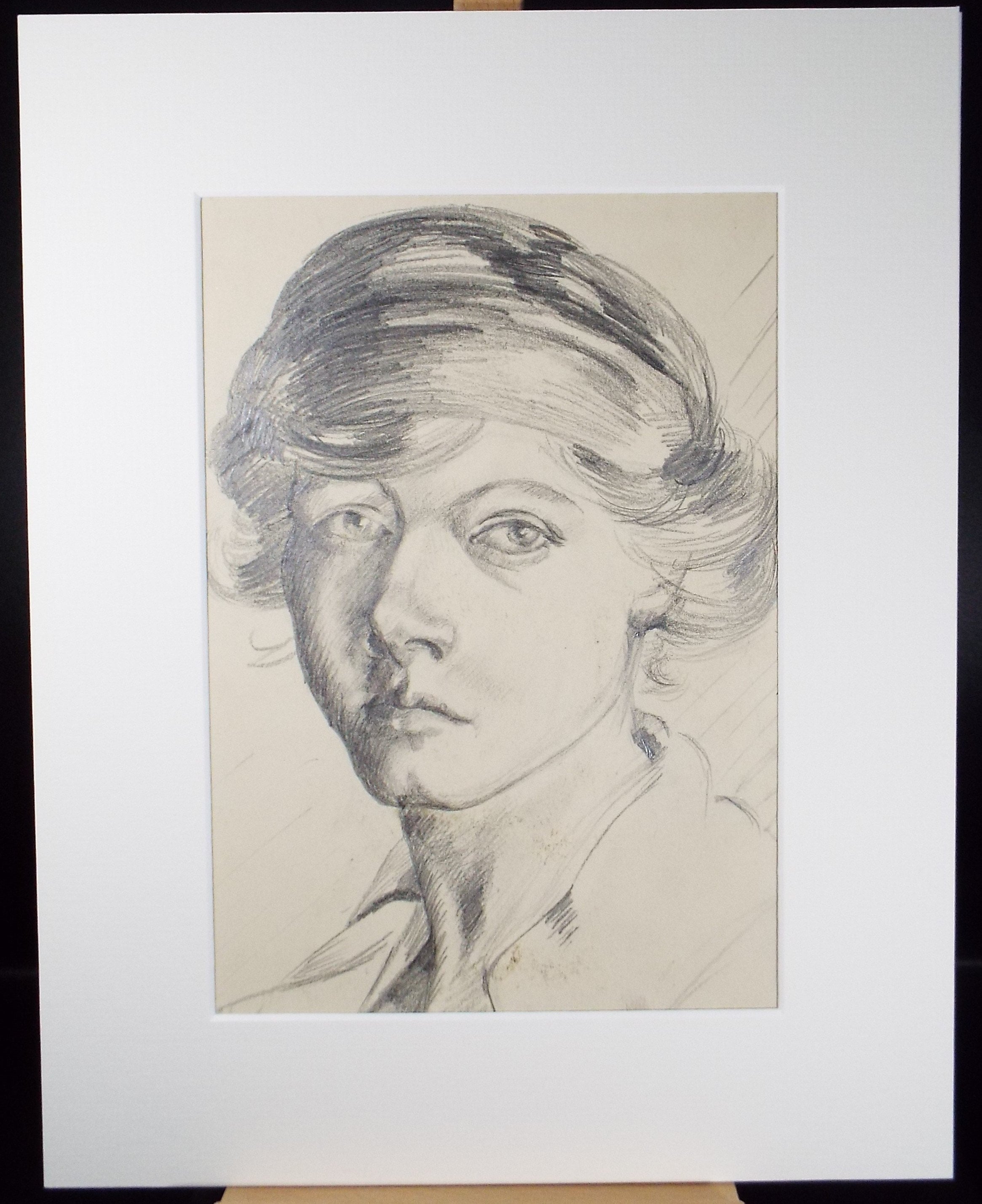 Original Pencil Drawing,'Portrait of a Lady', John Wood (1801-1870)