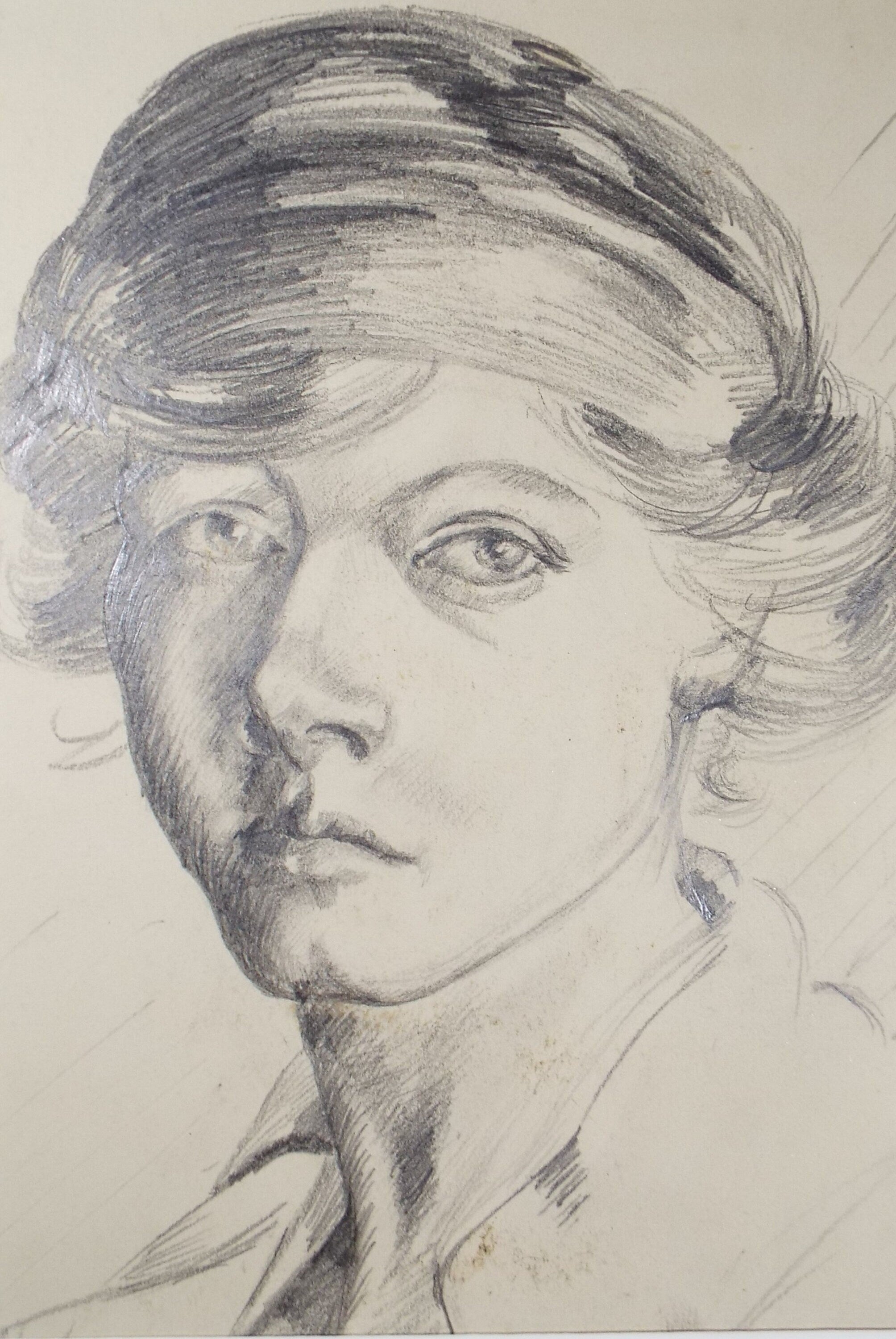 Original Pencil Drawing,'Portrait of a Lady', John Wood (1801-1870)
