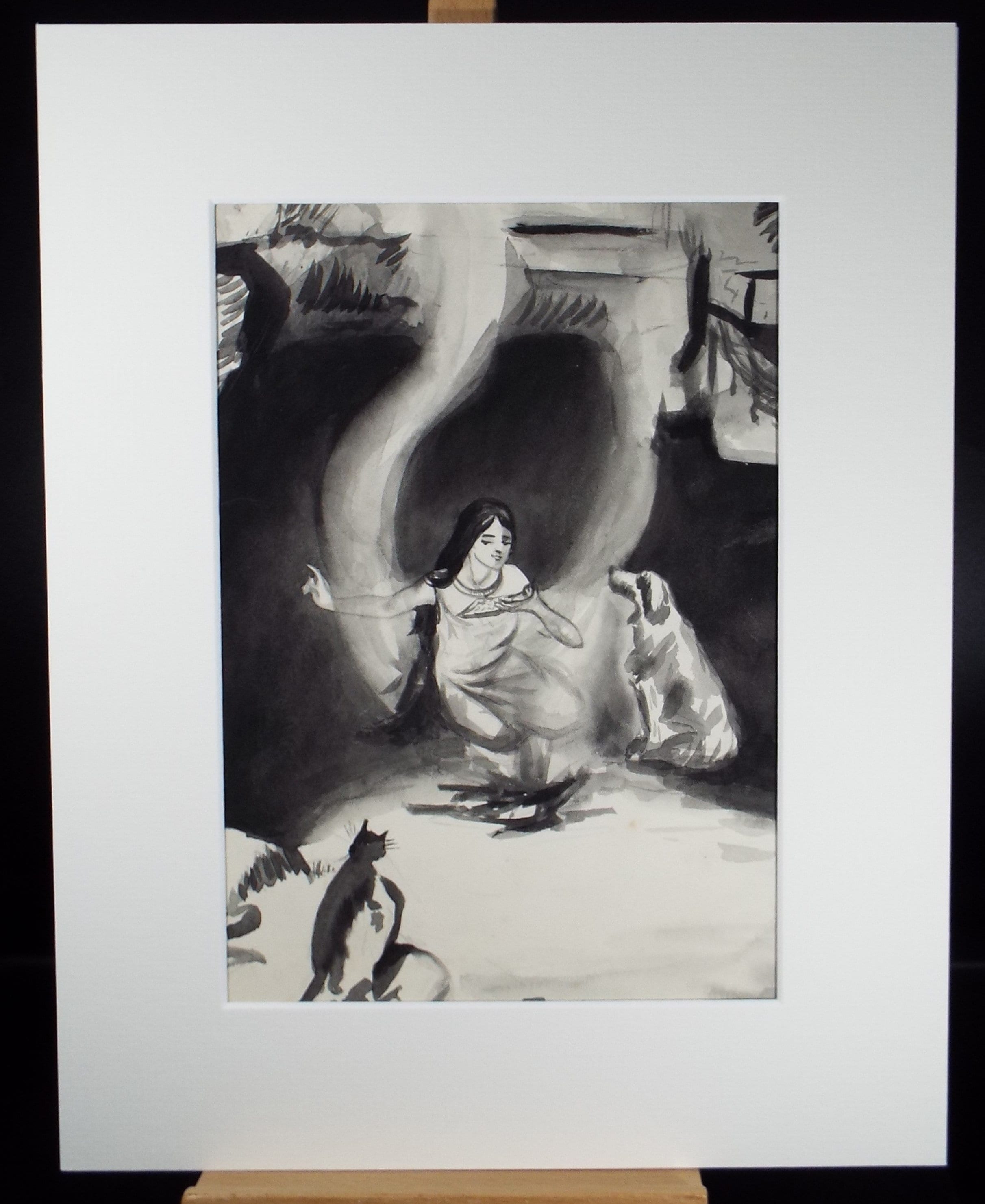 Original Watercolour on Paper, 'Native American Woman', Lucie Cole-Hamilton (20th Century, British), circa 1915