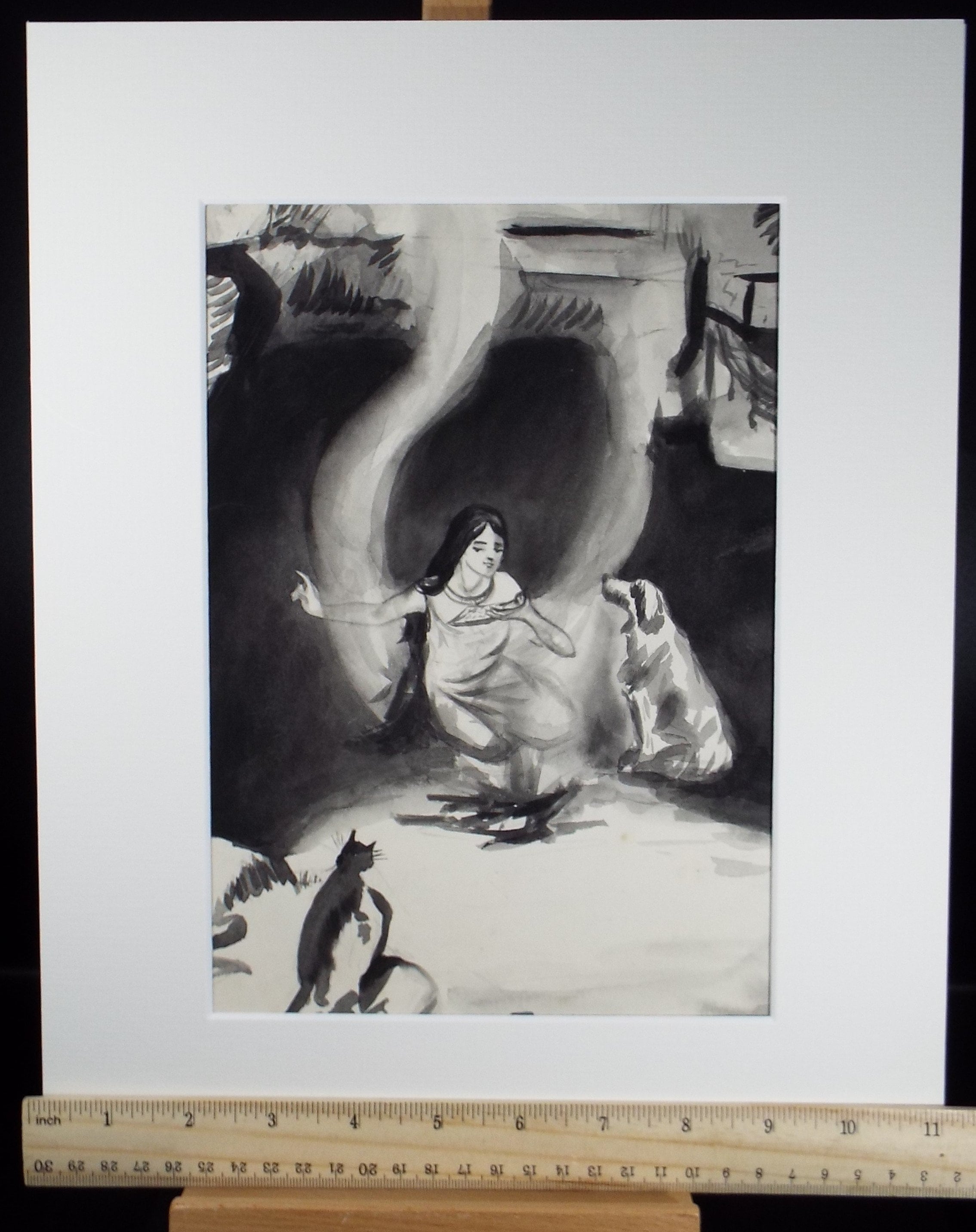 Original Watercolour on Paper, 'Native American Woman', Lucie Cole-Hamilton (20th Century, British), circa 1915