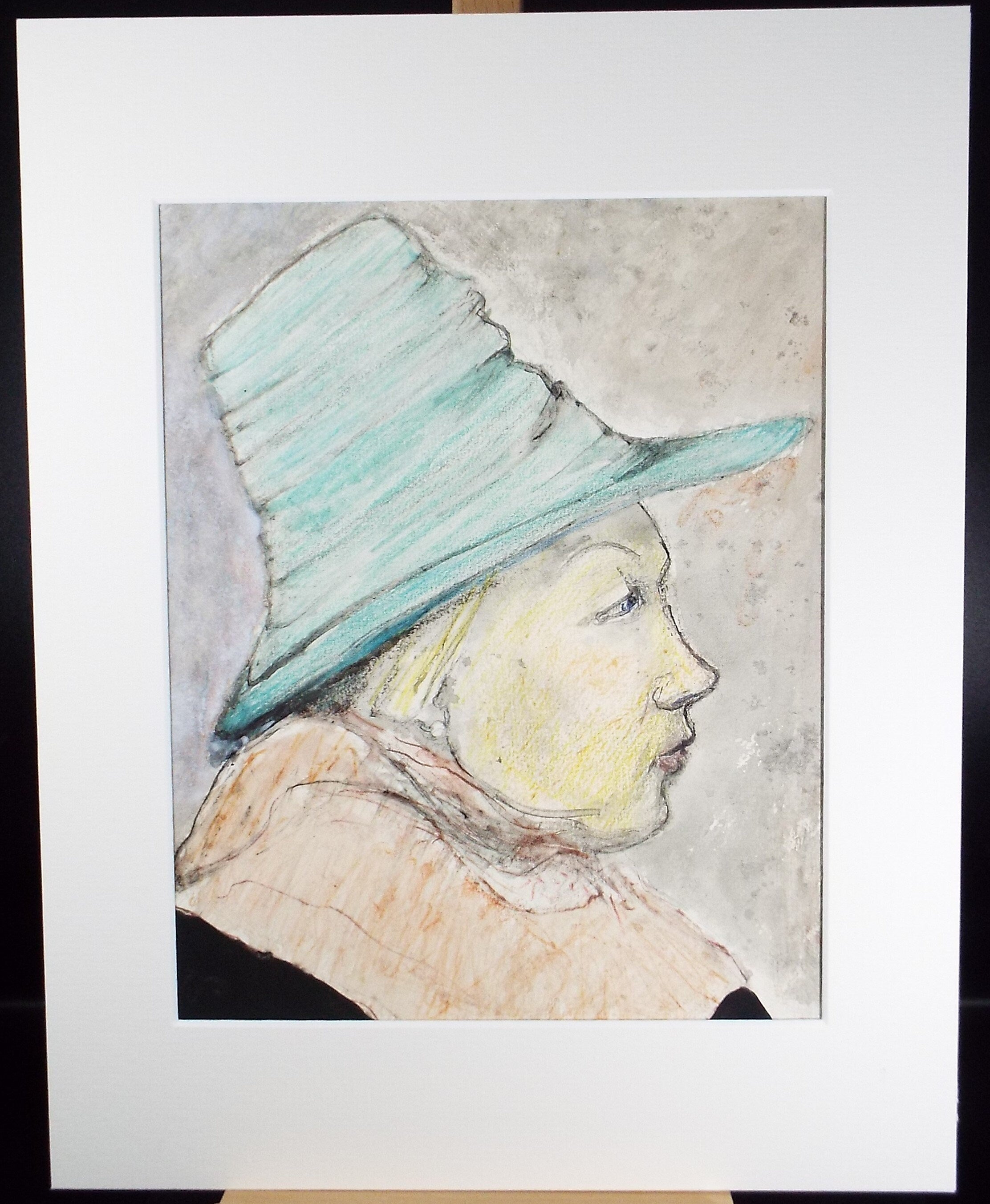 Original Watercolour on Paper, 'THe Green Hat, Leslie Duxbury ARCA (1921-2001), Circa 1980's