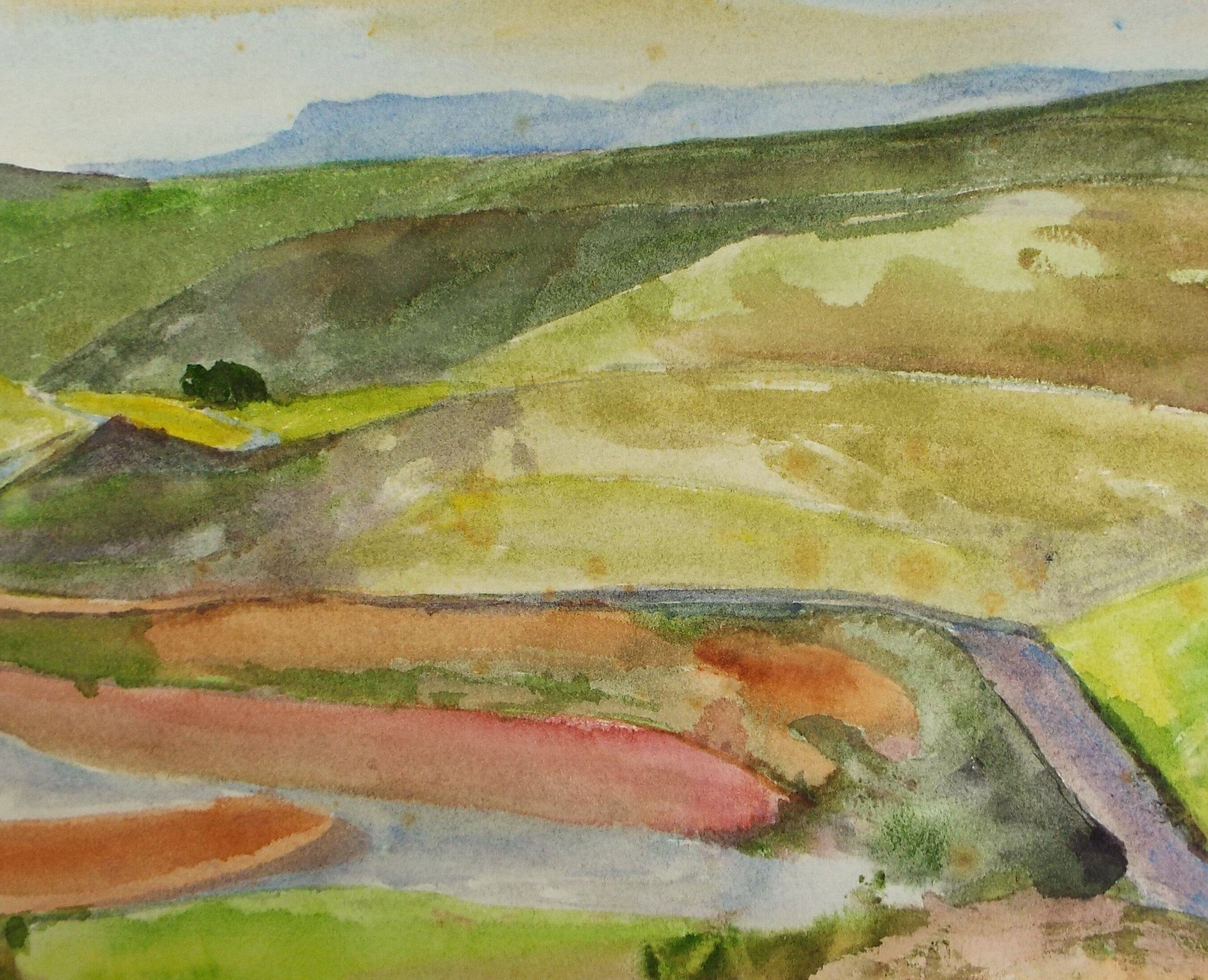 Original Watercolour on Paper, 'Autumn Landscape', Leslie Duxbury ARCA (1921-2001), Circa 1950's