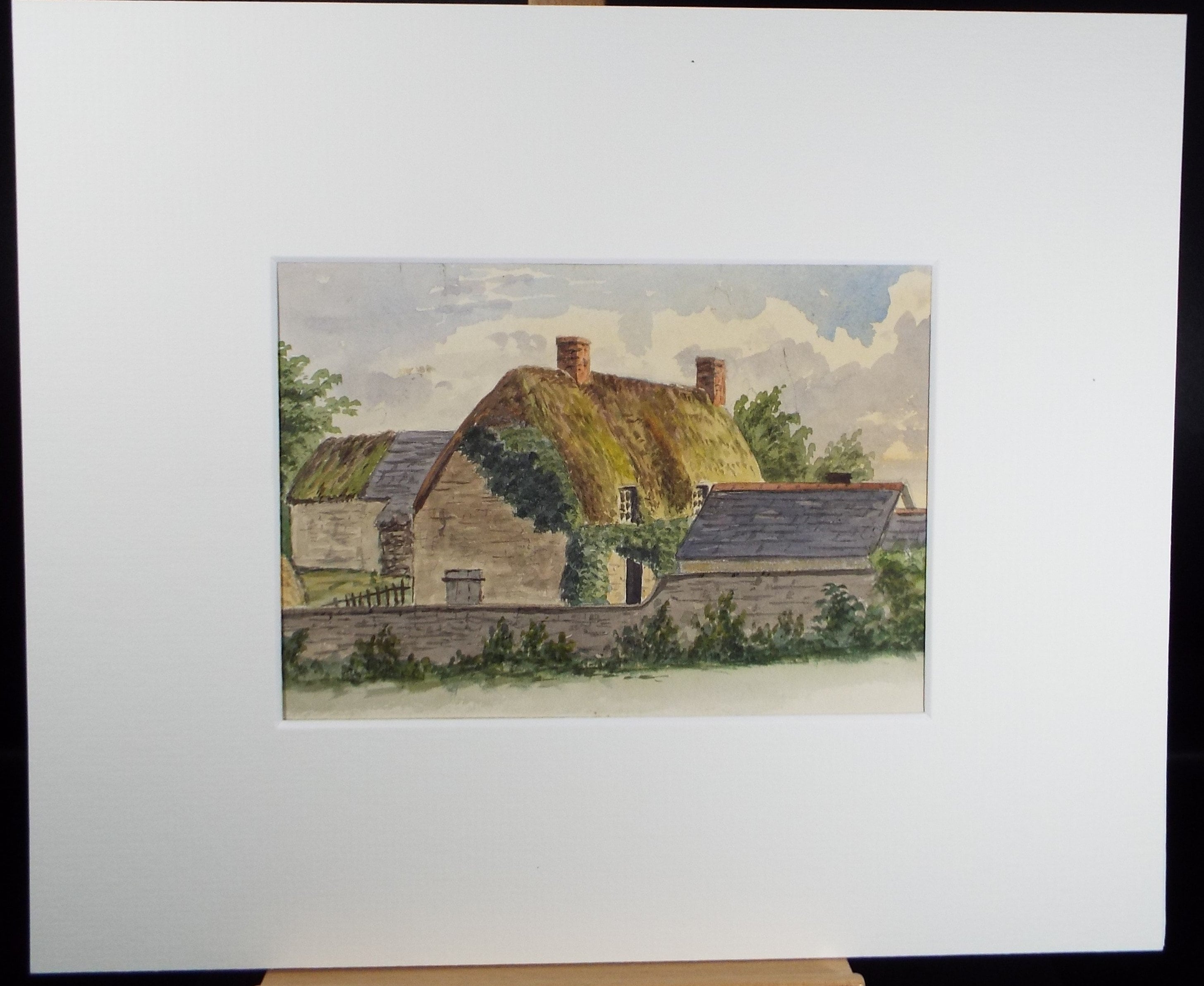 Original Watercolour, 'Country Cottage', Late 19th Century, Artist Unknown