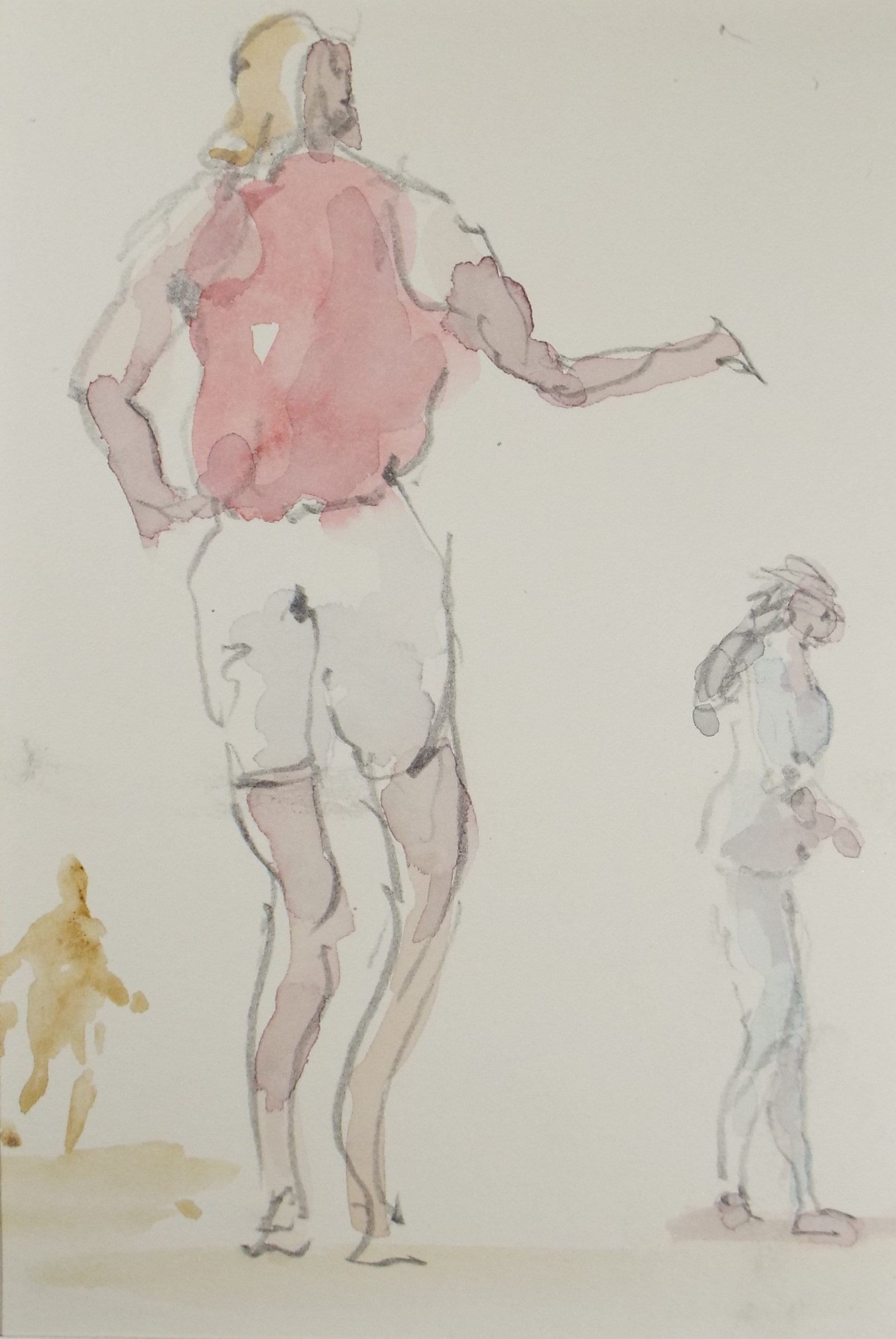 Original Watercolour & Pencil drawing, 'Figure Studies', Hugh McKenzie (1909-2005), Mid 20th Century