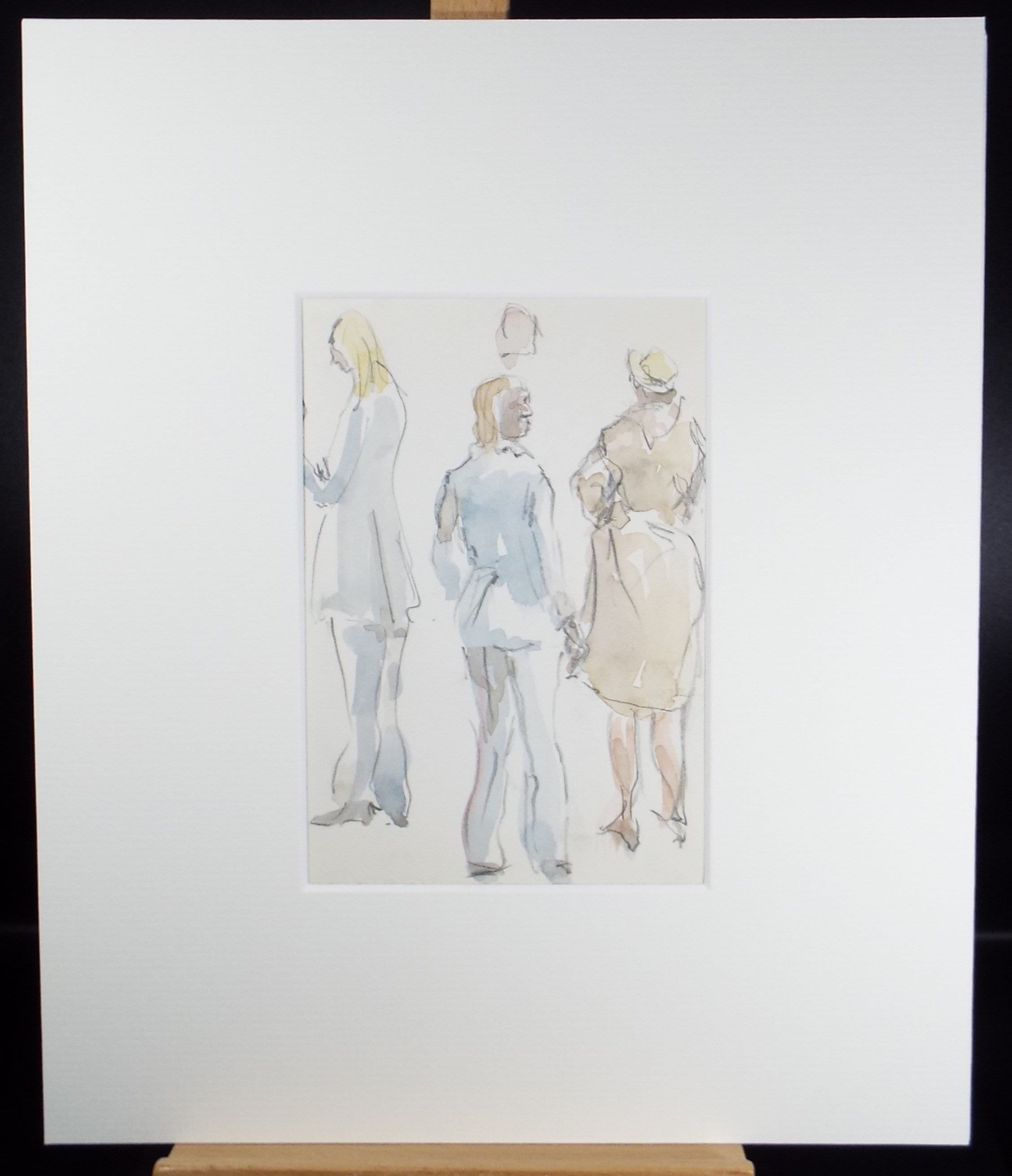 Original Watercolour & Pencil drawing, 'Figure Studies', Hugh McKenzie (1909-2005), Mid 20th Century