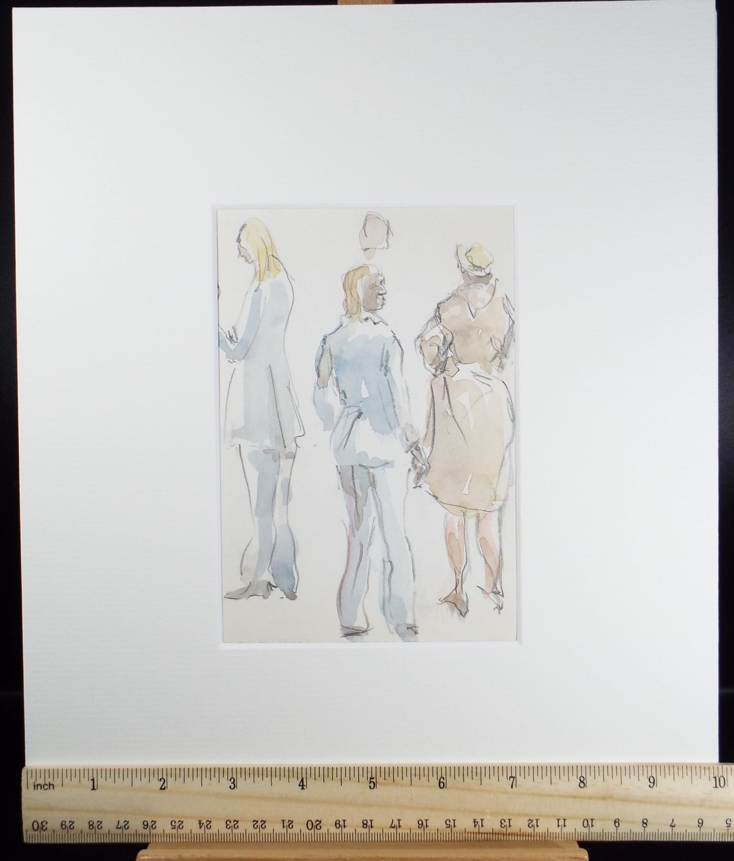 Original Watercolour & Pencil drawing, 'Figure Studies', Hugh McKenzie (1909-2005), Mid 20th Century