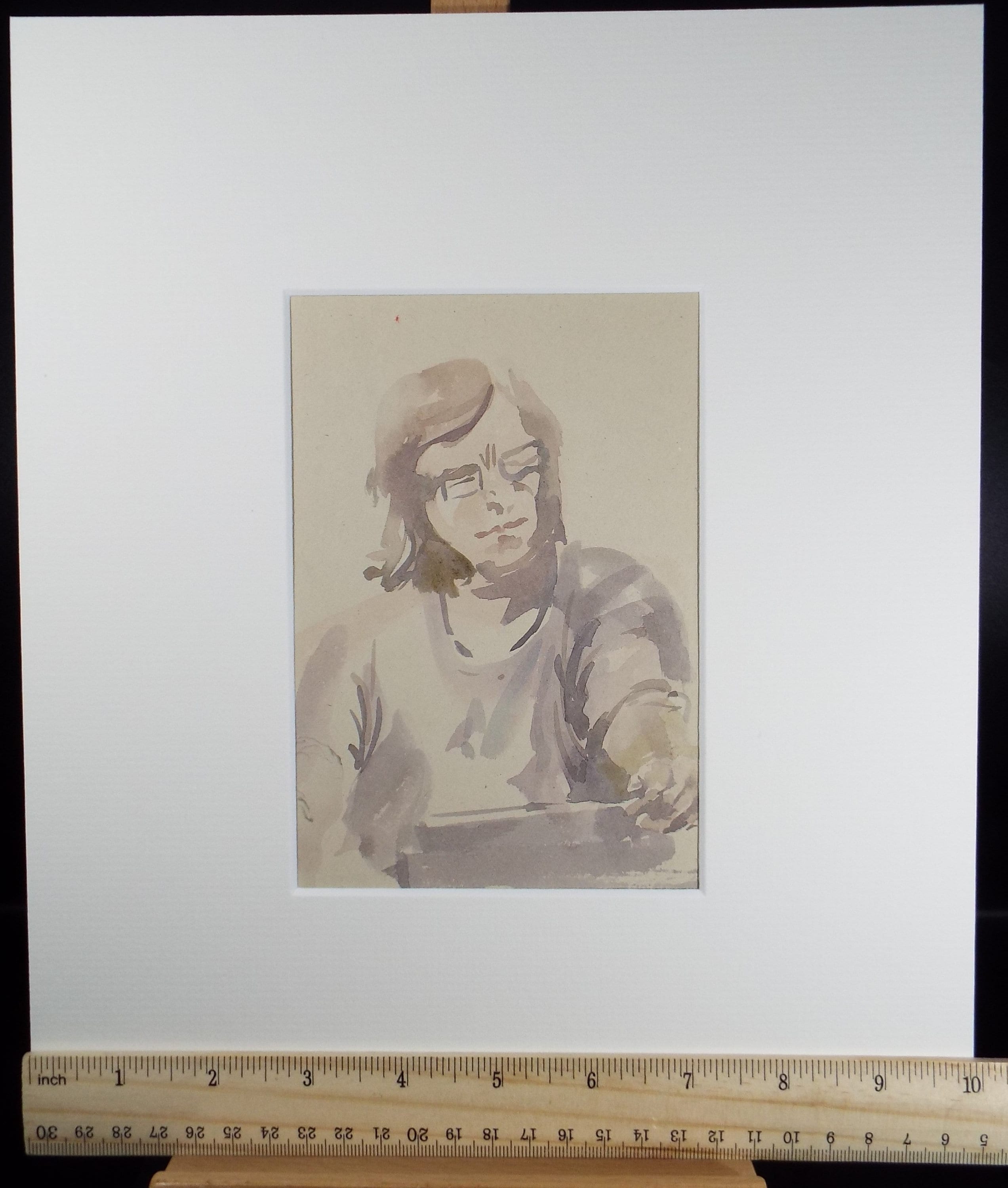 Original Watercolour drawing, 'Figure Study', Hugh McKenzie (1909-2005), Mid 20th Century