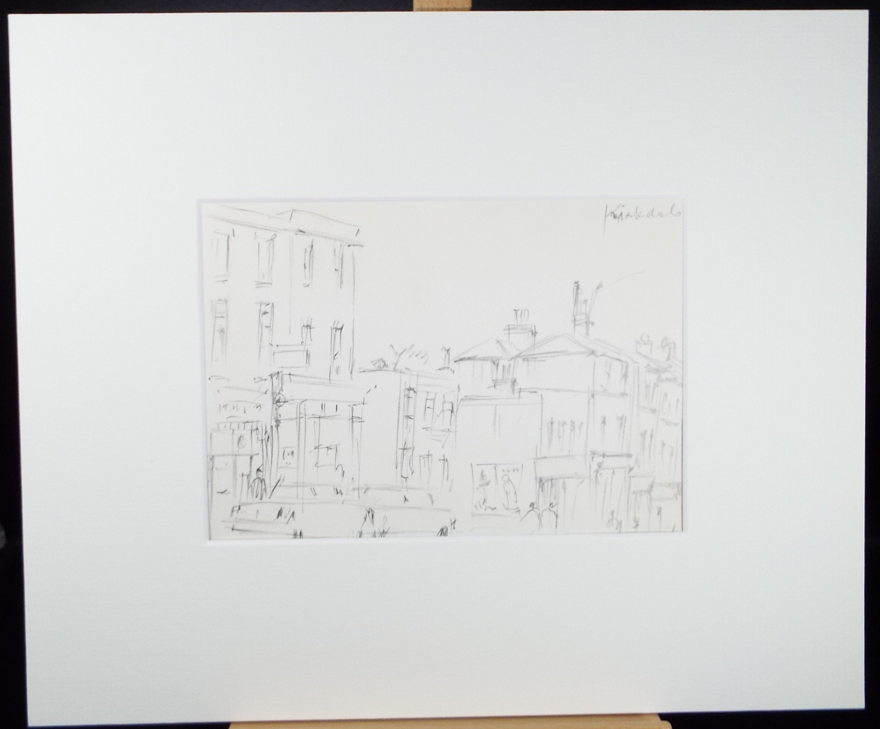Original Pencil drawing, 'Kirkdale', Hugh McKenzie (1909-2005), Mid 20th Century