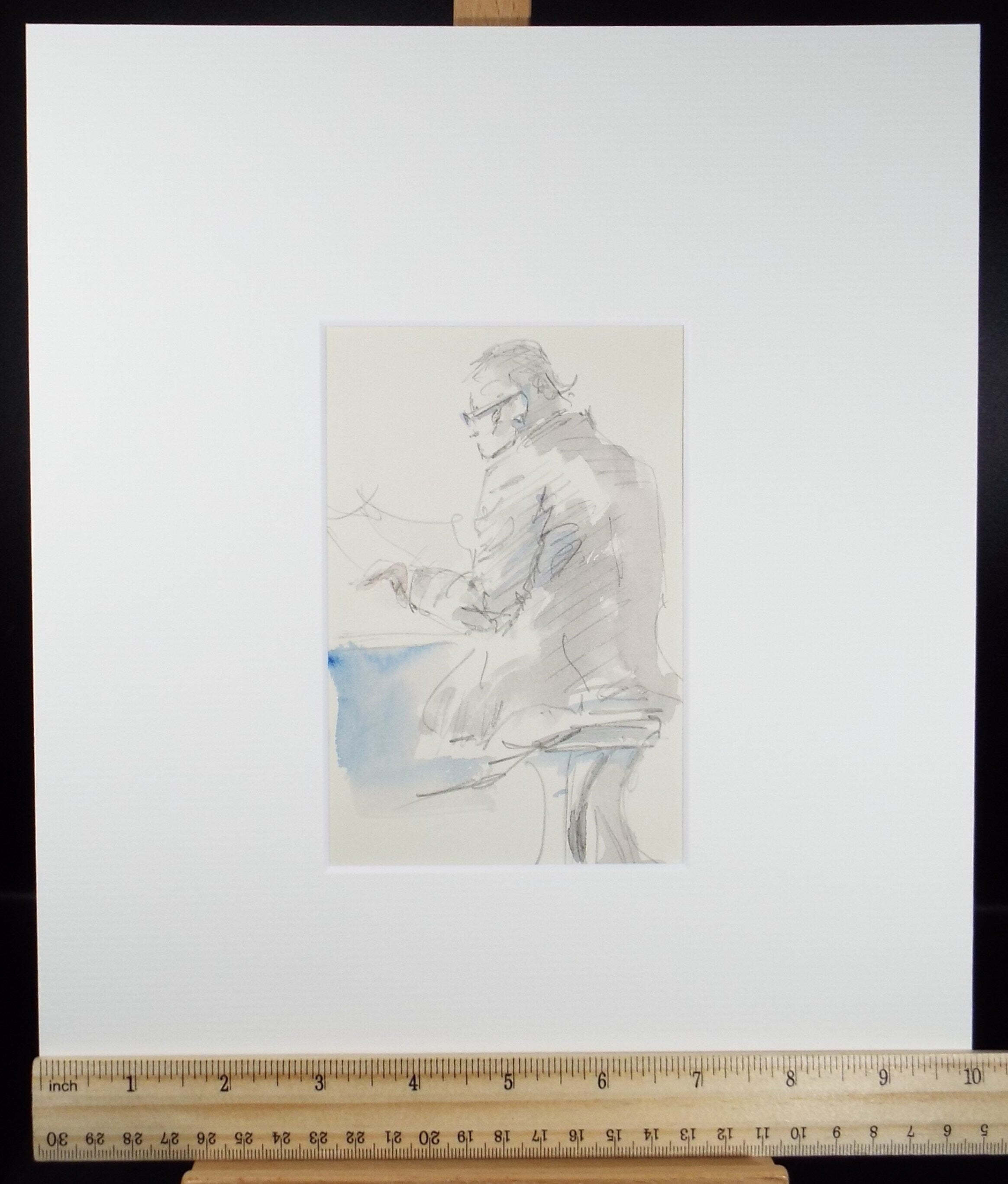 Original Watercolour, 'Seated Figure', Hugh McKenzie (1909-2005), Mid 20th Century