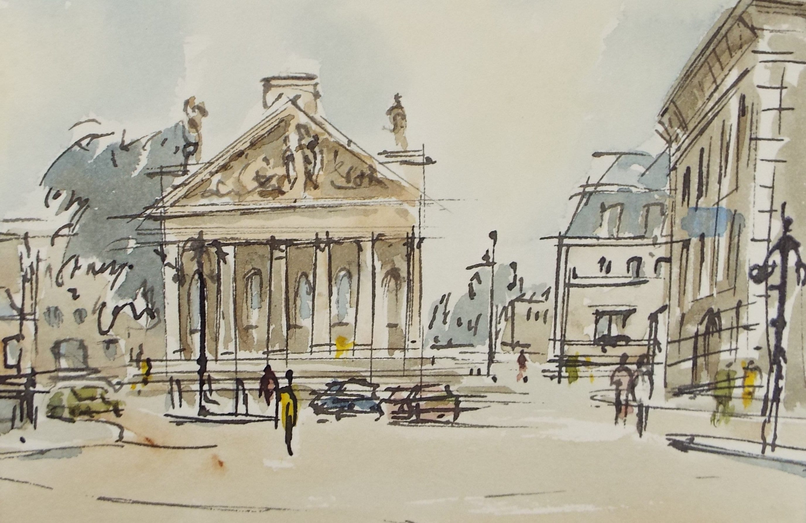 Original Watercolour, 'Streetscape', Hugh McKenzie (1909-2005), Mid 20th Century