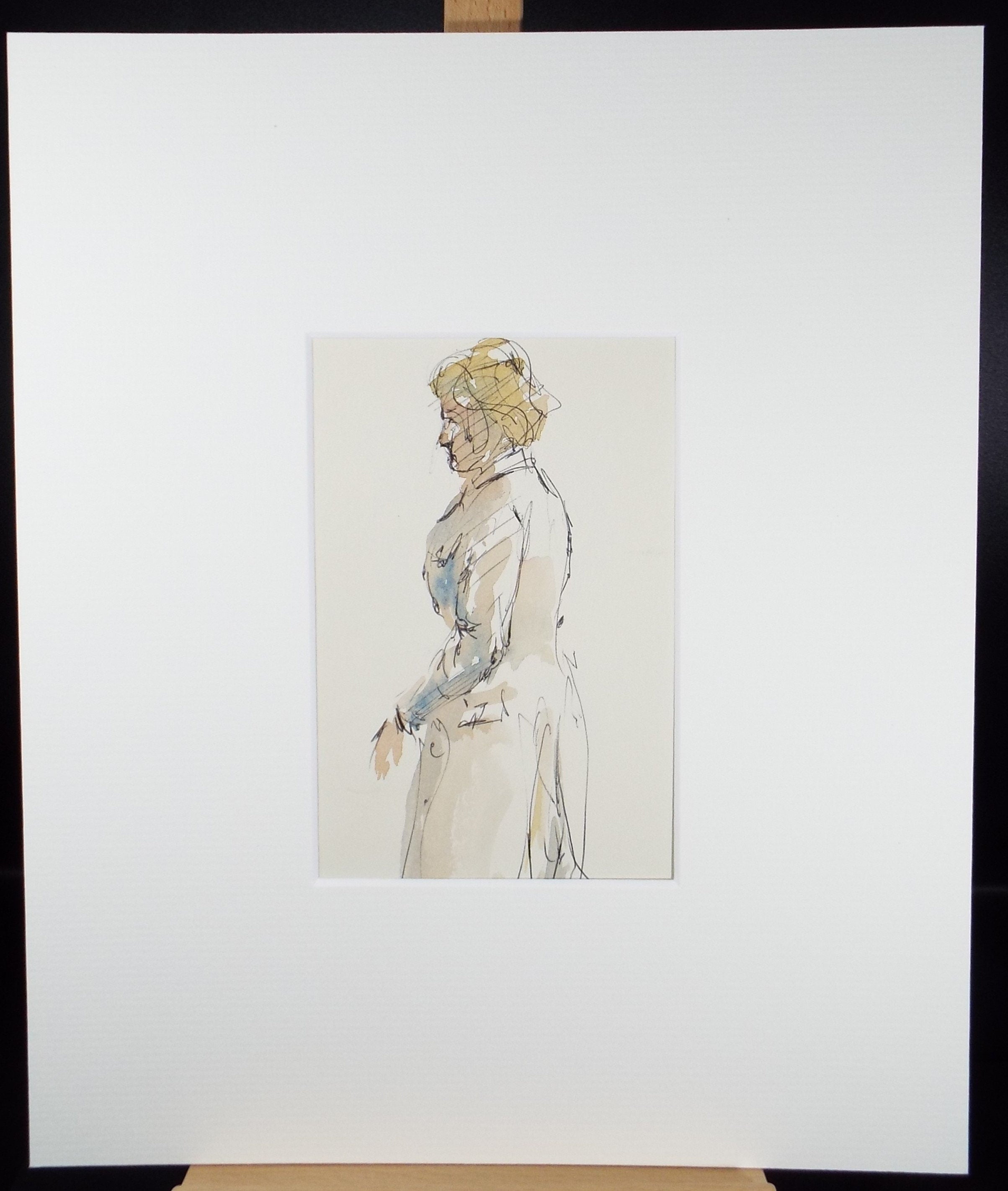 Original Watercolour, 'Figure Study', Hugh McKenzie (1909-2005), Mid 20th Century
