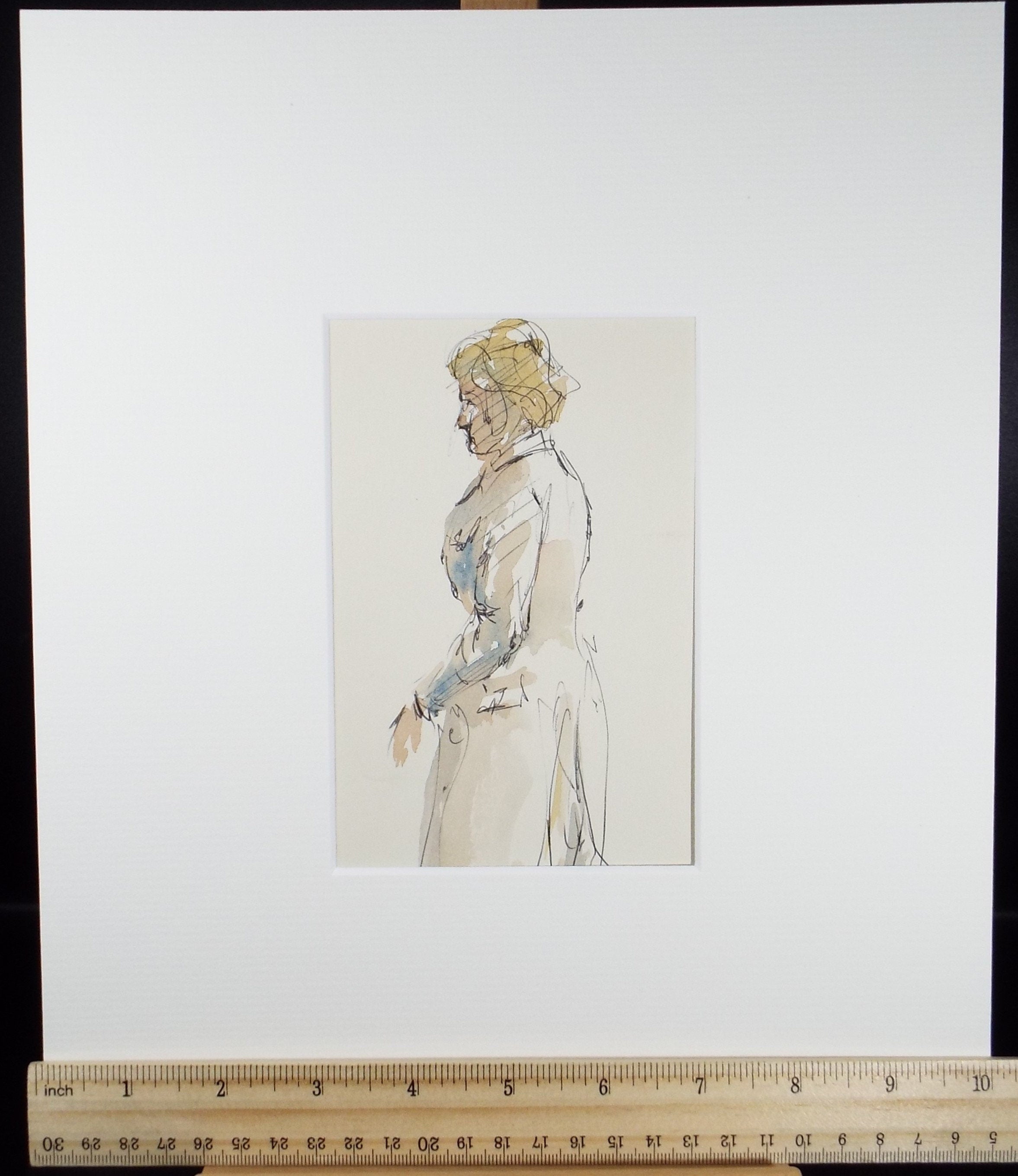 Original Watercolour, 'Figure Study', Hugh McKenzie (1909-2005), Mid 20th Century