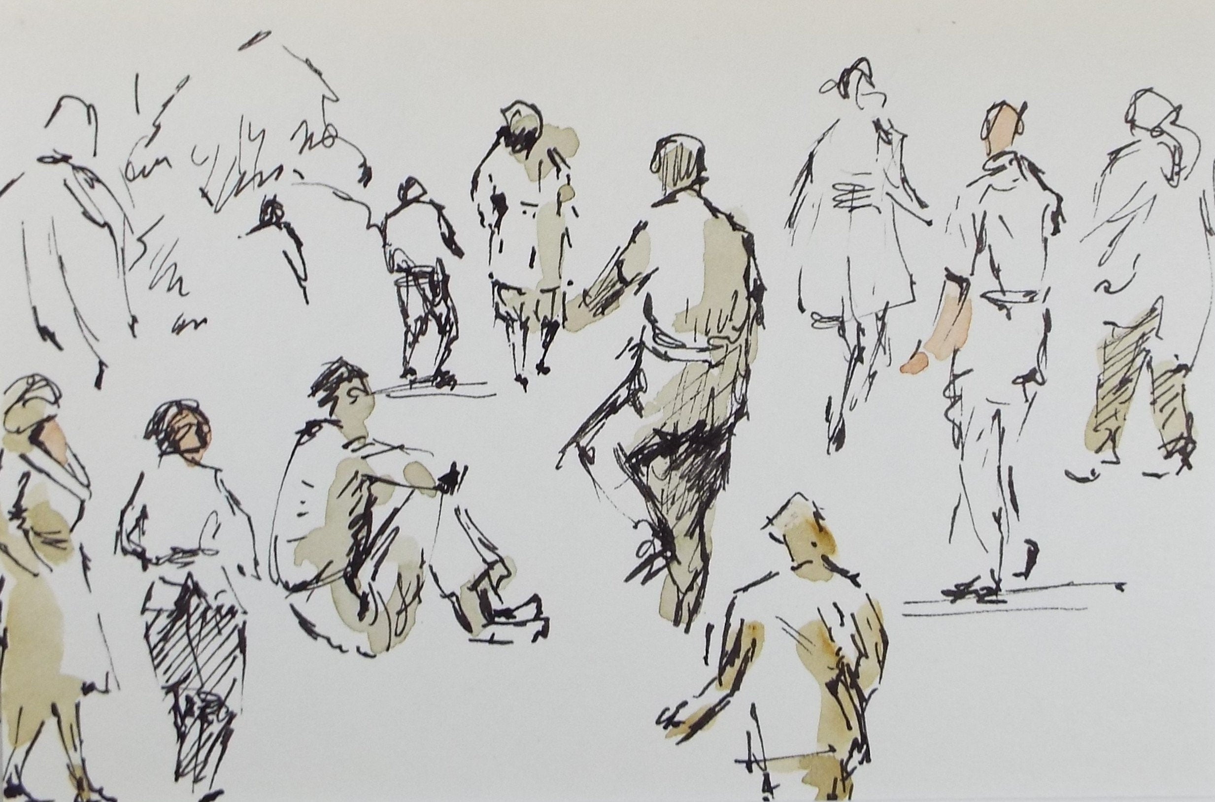 Original Watercolour, 'Figure Studies', Hugh McKenzie (1909-2005), Mid 20th Century