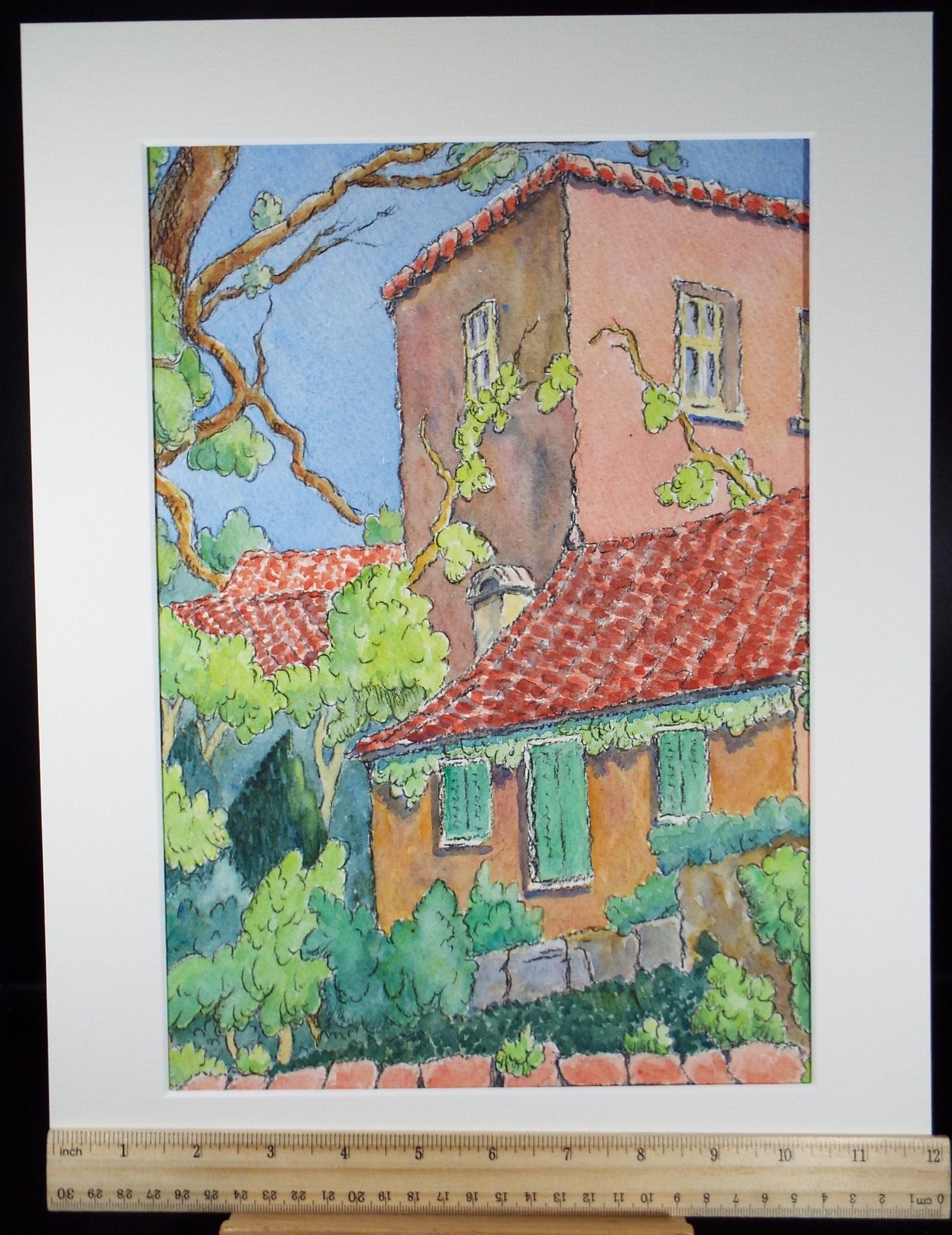 Original Watercolour & Pencil, 'Campo san Zacaria', Cicely Glyn de Beers (1891-1973), Dated 1971