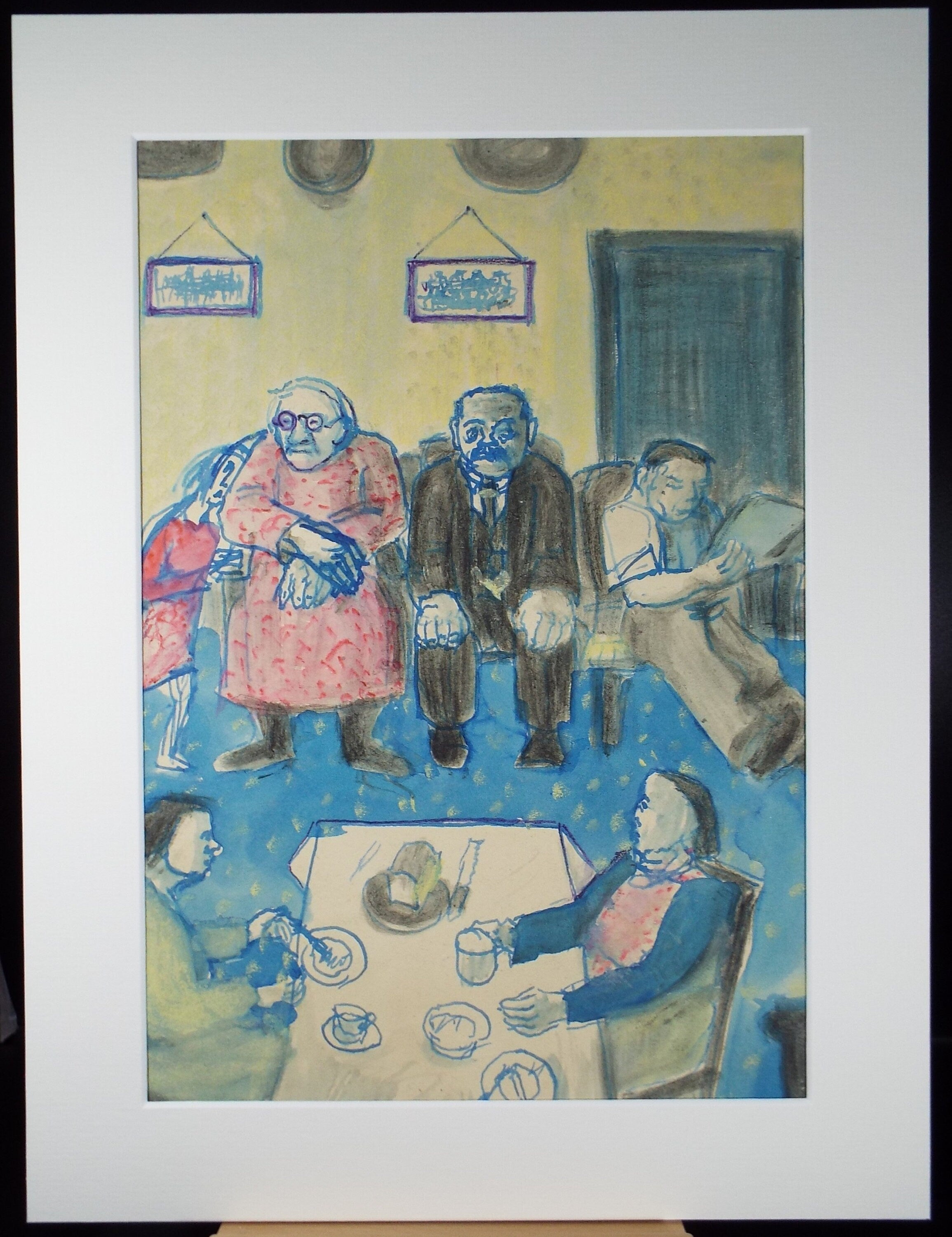 Original Watercolour on Paper, 'Family Gathering', Leslie Duxbury ARCA (1921-2001), Circa 1950's