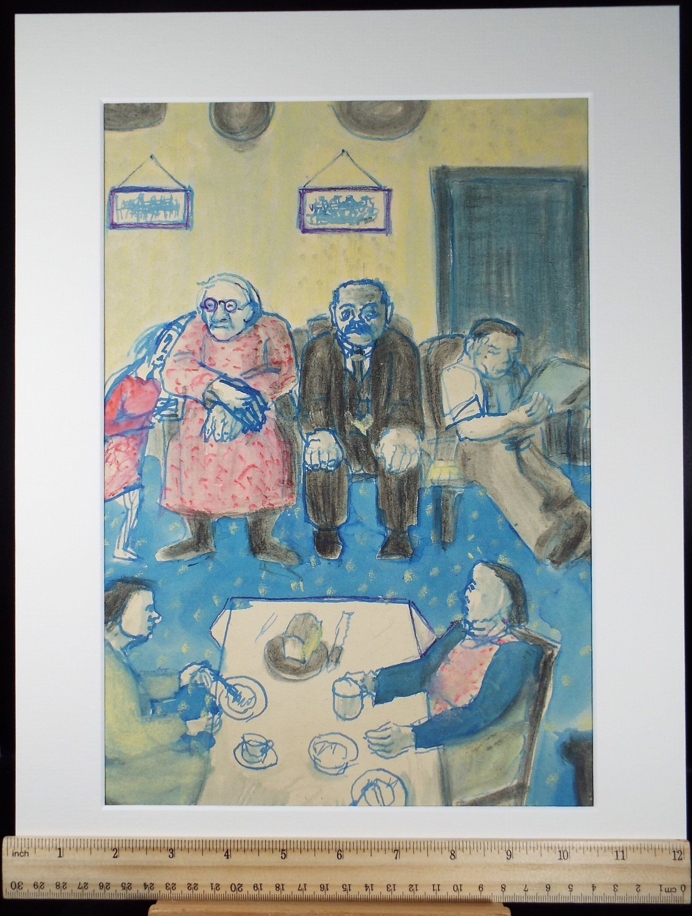 Original Watercolour on Paper, 'Family Gathering', Leslie Duxbury ARCA (1921-2001), Circa 1950's