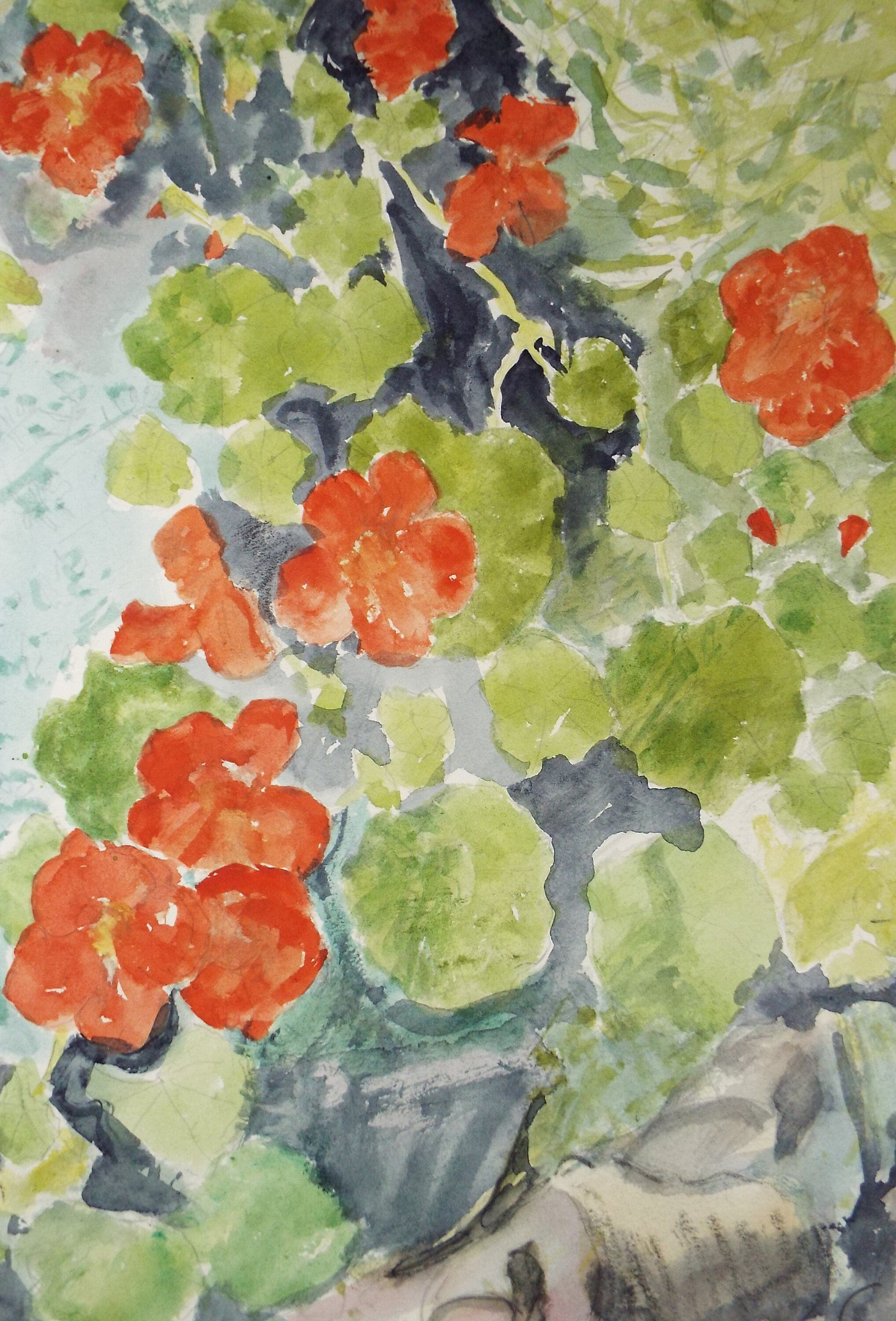 Original Watercolour on Paper, 'Flower Study', Leslie Duxbury ARCA (1921-2001), Circa 1950's