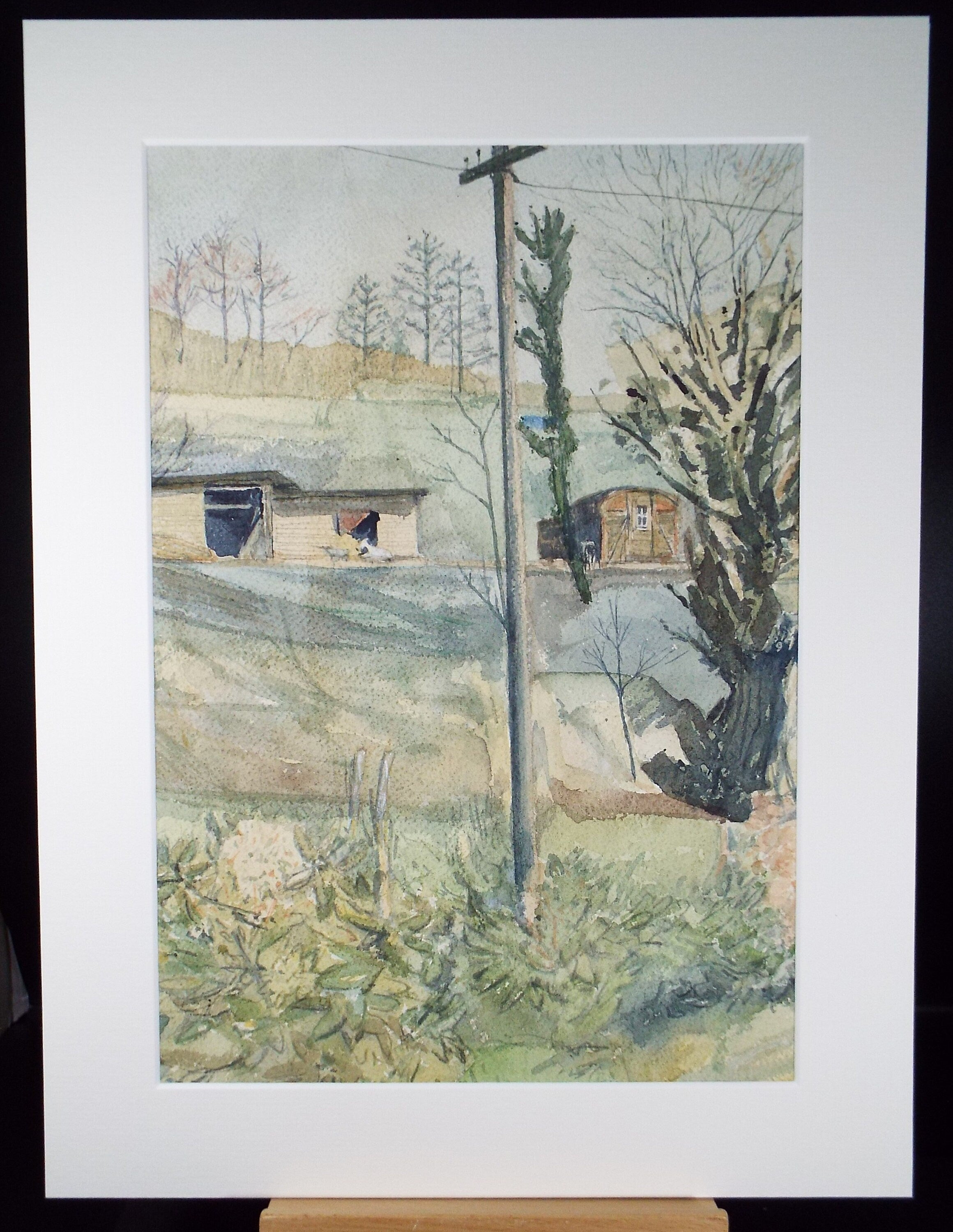 Original Watercolour on Paper, 'Poultry Farm', Leslie Duxbury ARCA (1921-2001), Circa 1950's