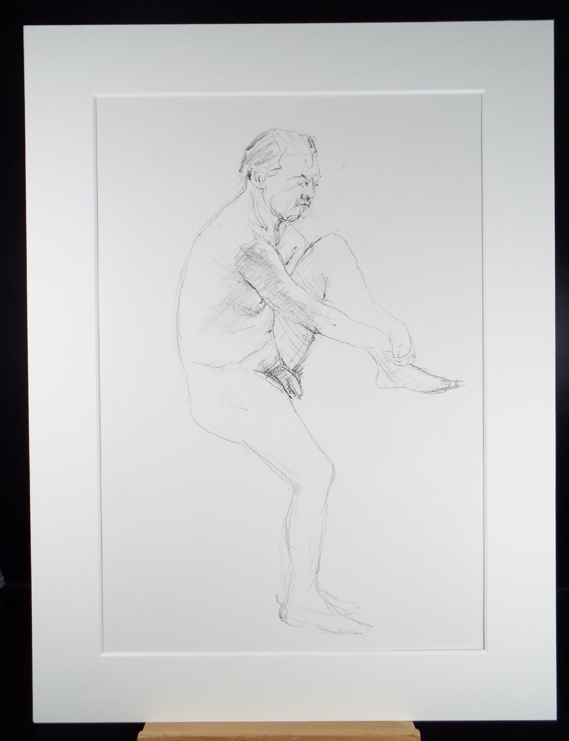Original Pencil Drawing, 'Male Nude' Leslie Duxbury ARCA (1921-2001), Circa 1970's