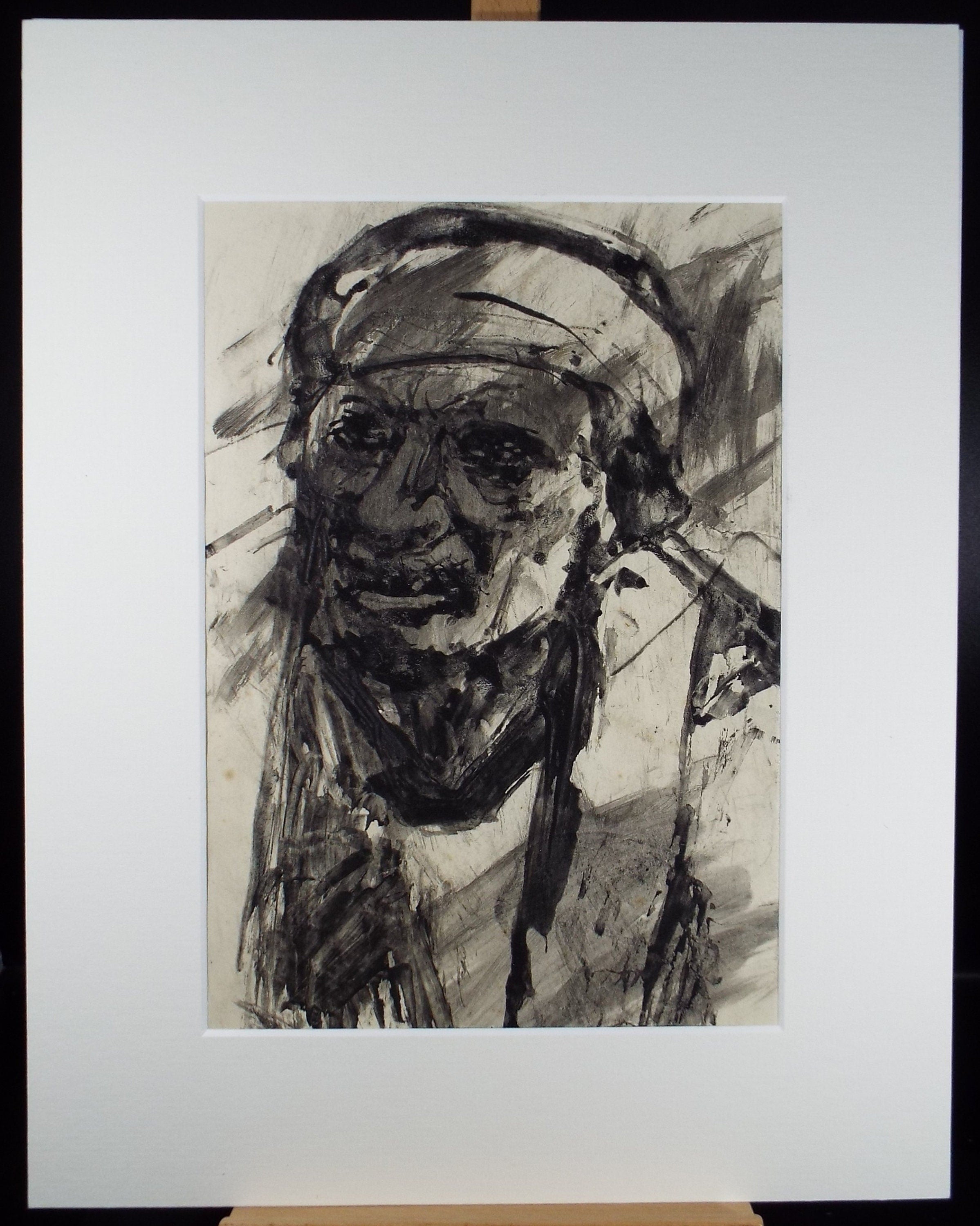 Original Ink & wash, 'Portrait Study', Leslie Duxbury ARCA (1921-2001), Circa 1950's
