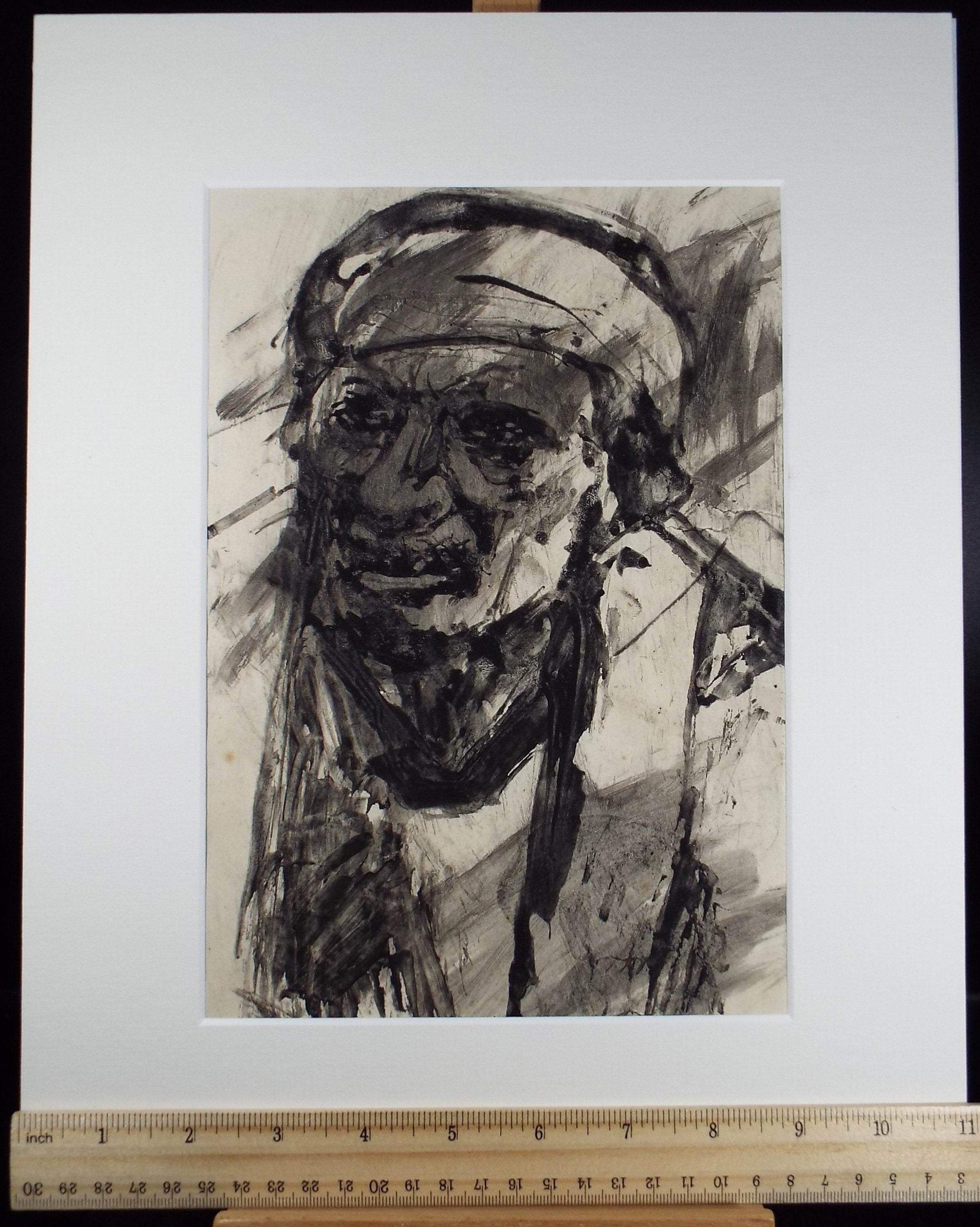Original Ink & wash, 'Portrait Study', Leslie Duxbury ARCA (1921-2001), Circa 1950's