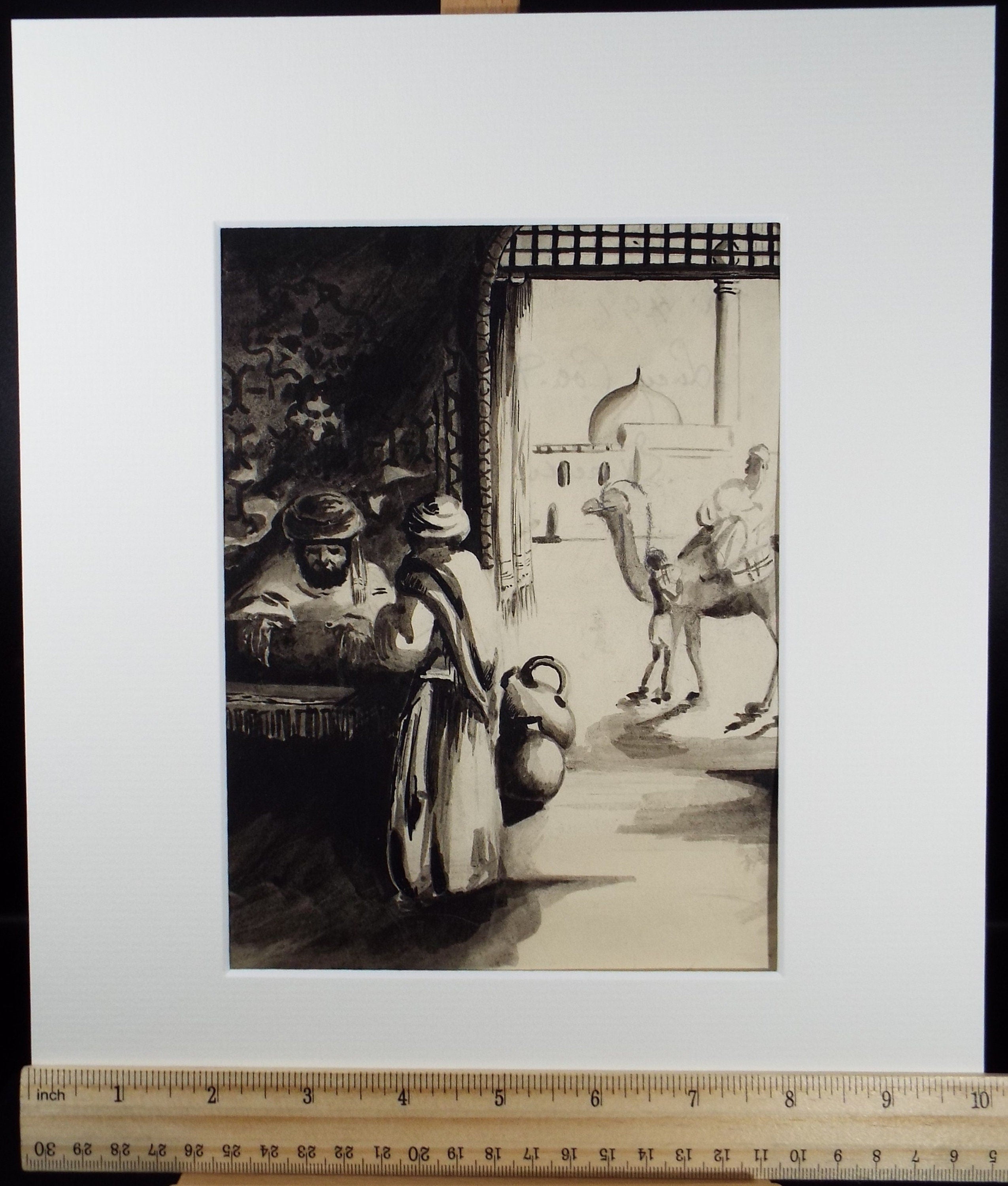 Original Watercolour on Paper, 'At the Bazaar', Lucie Cole-Hamilton (20th Century, British), circa 1915