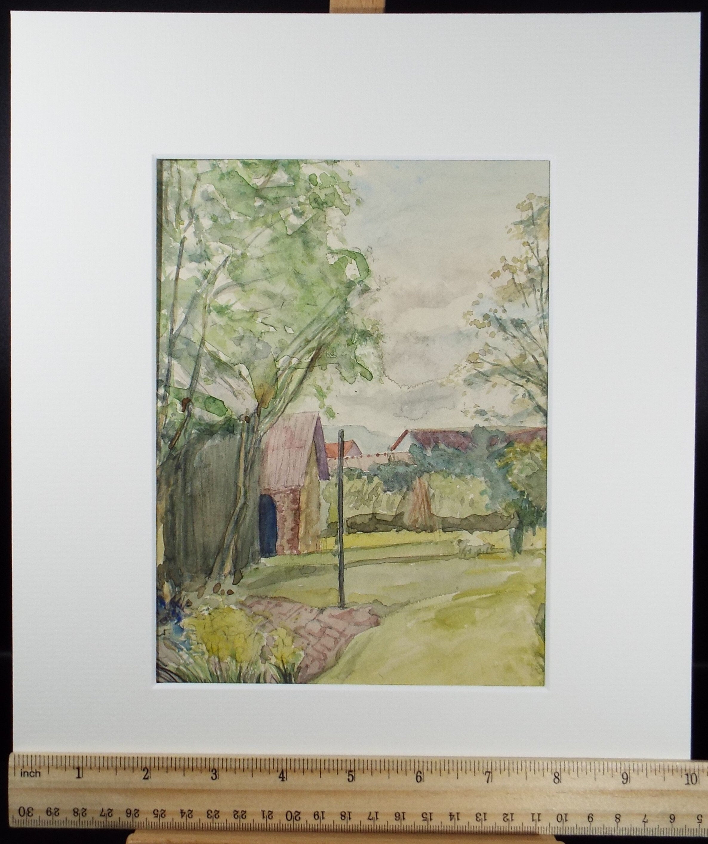Original Watercolour on Paper, 'Farm Buildings', Leslie Duxbury ARCA (1921-2001), Circa 1950's
