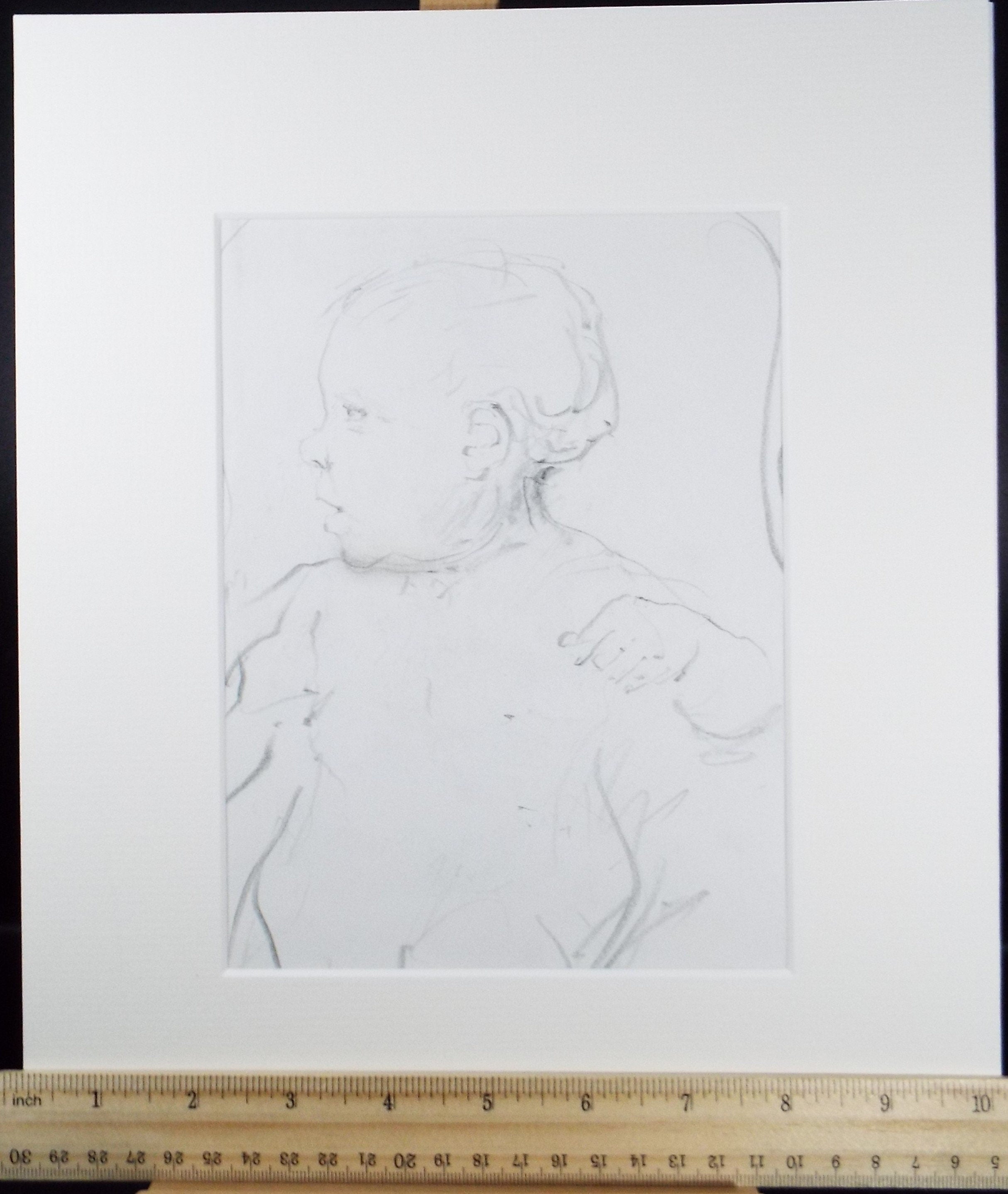 Original Pencil Drawing, 'Study of a Baby', Leslie Duxbury ARCA (1921-2001), Circa 1970's