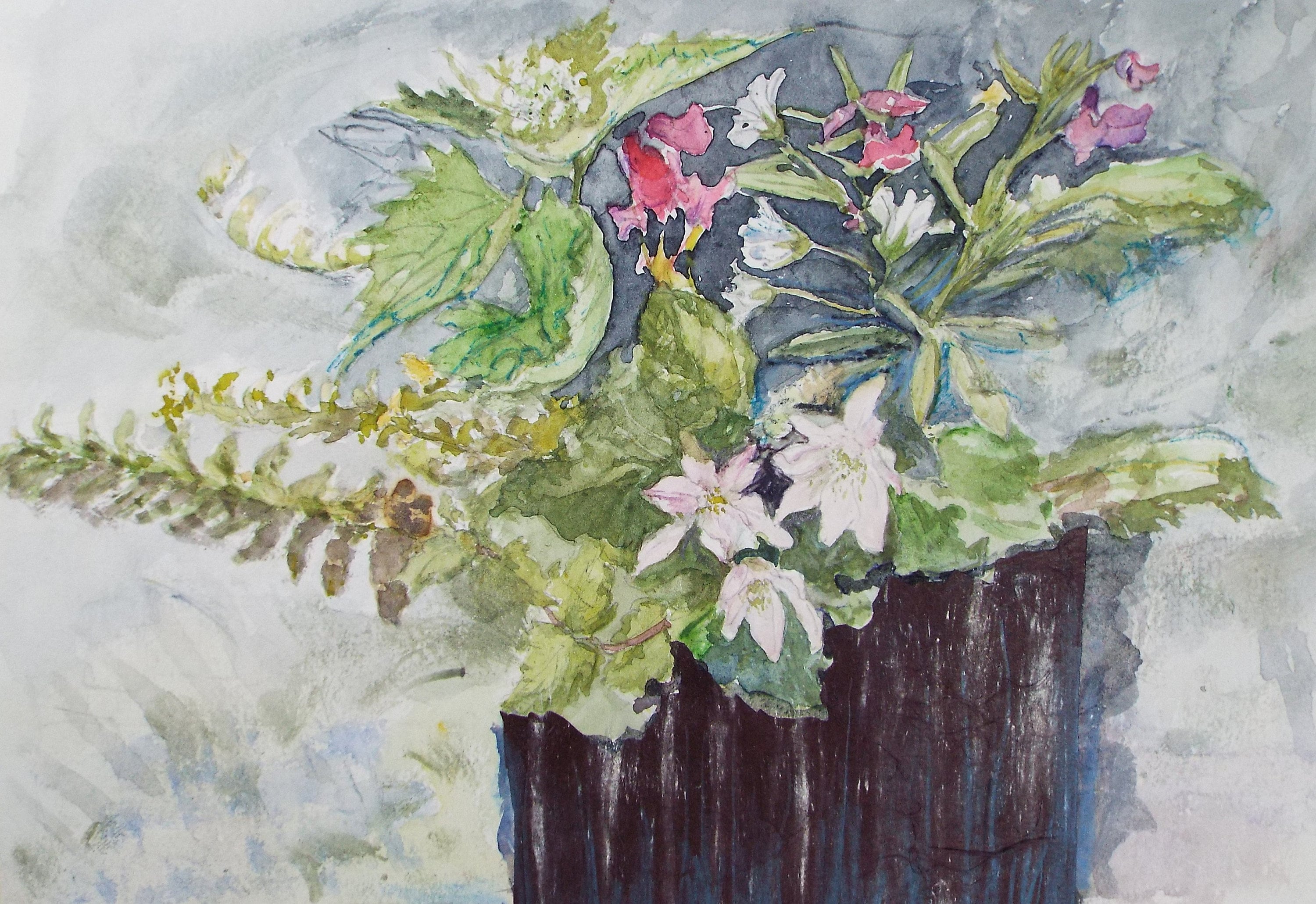 Original Watercolour on Paper, 'Still Life of Flowers', Leslie Duxbury ARCA (1921-2001), Circa 1950's